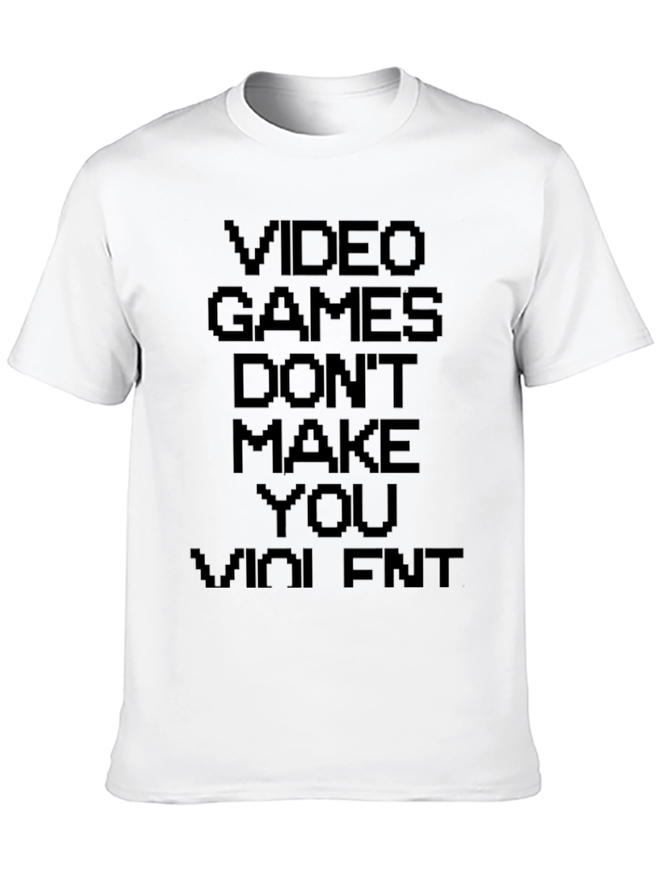 Video Games Dont Make You Violent Black T-Shirt