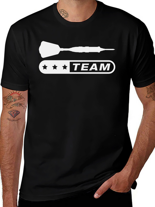 Dart Team Graphic Tee - Black Casual T-Shirt