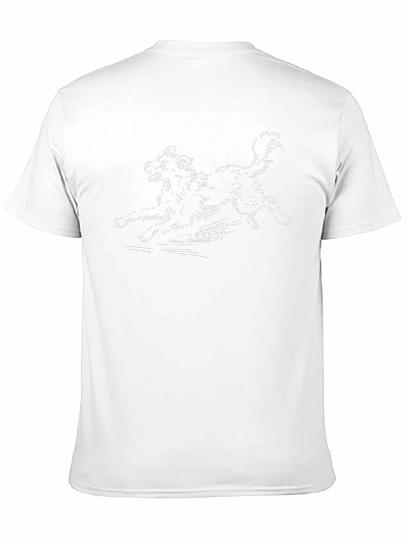 Dog Sketch Graphic Black T-Shirt