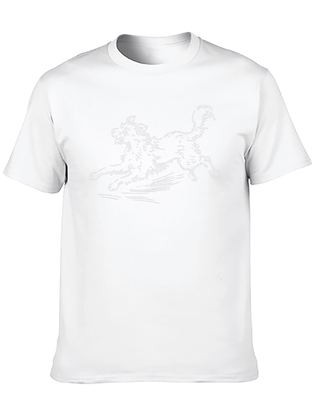 Dog Sketch Graphic Black T-Shirt