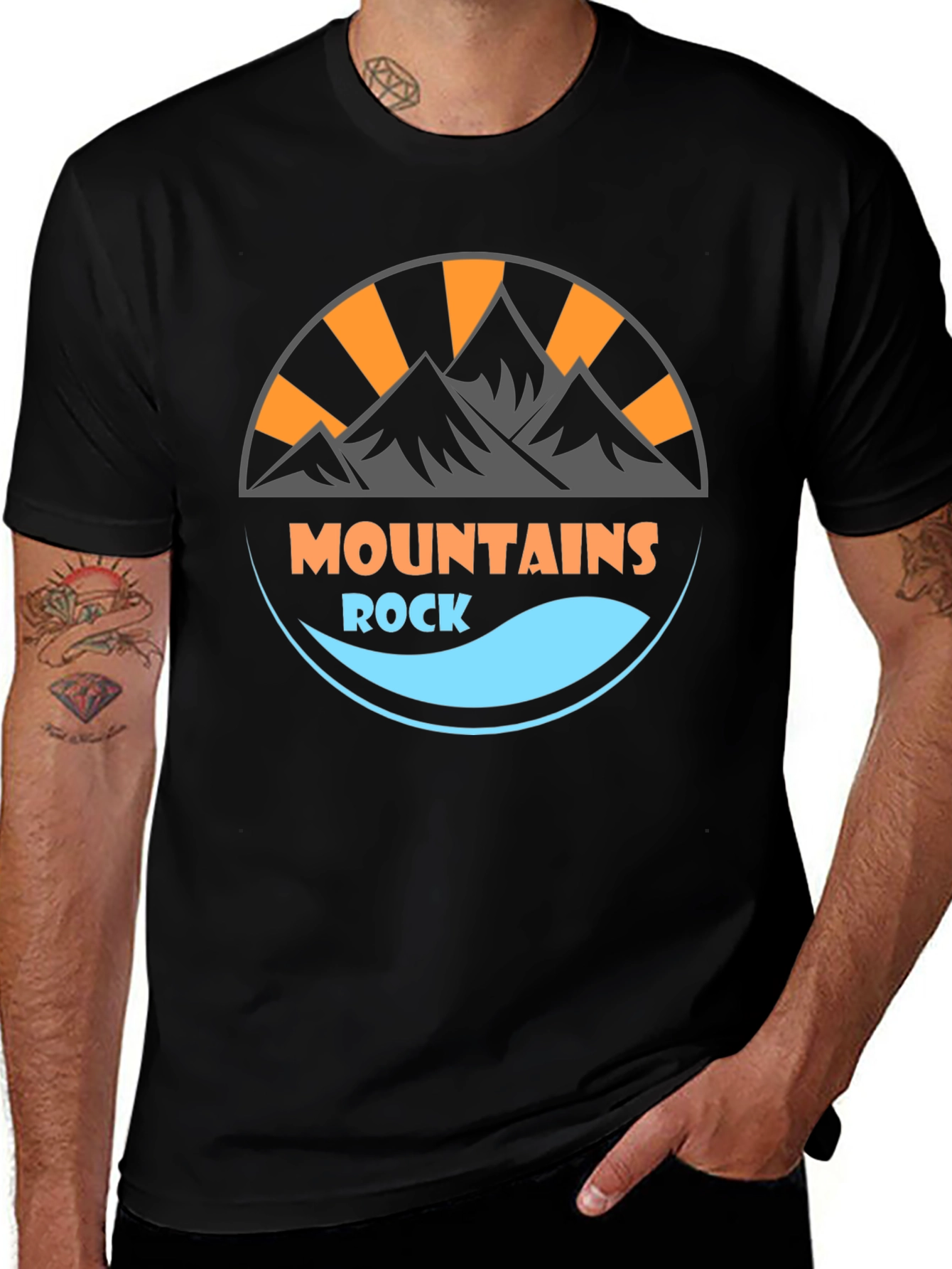 Mountains Rock Graphic Tee - Adventure Awaits!
