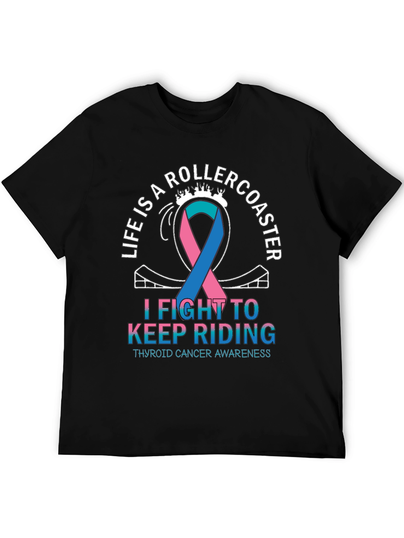 Thyroid Cancer Awareness Rollercoaster T-Shirt