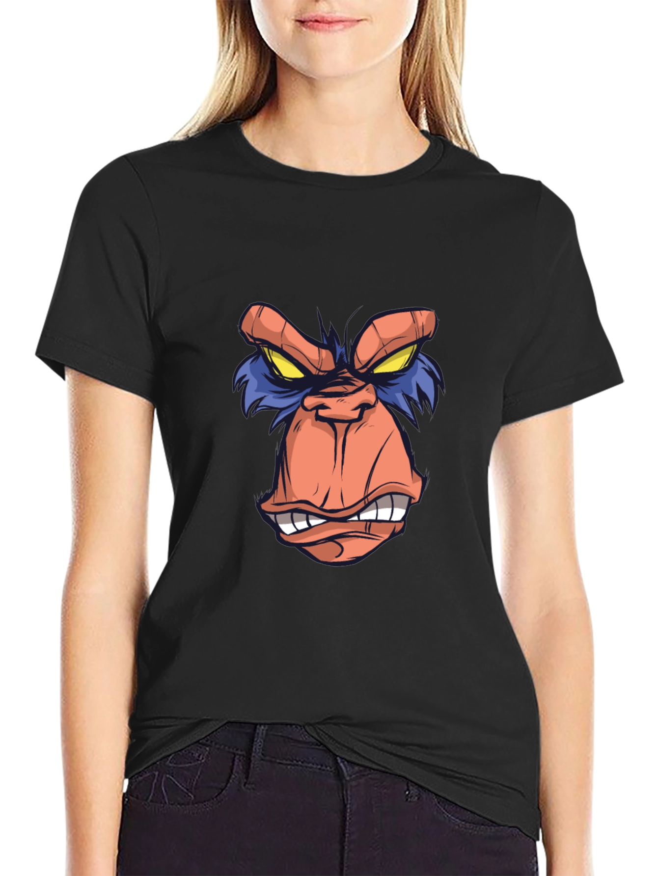 Angry Monkey Graphic Tee - Mens Black T-Shirt