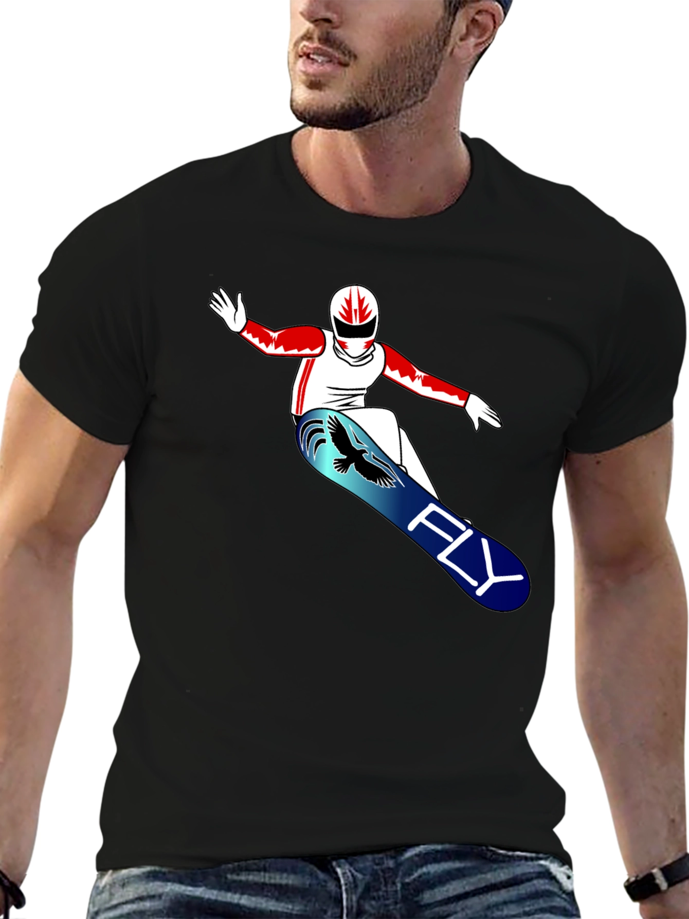 Fly Snowboarder Graphic T-Shirt