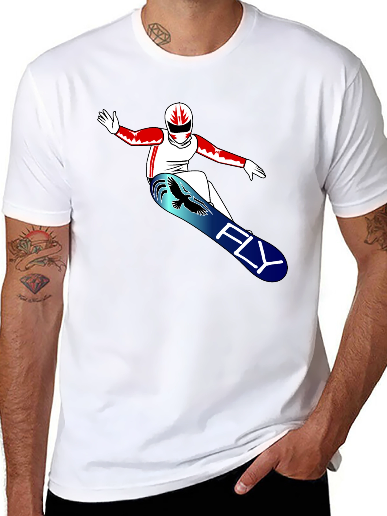 Fly Snowboarder Graphic T-Shirt