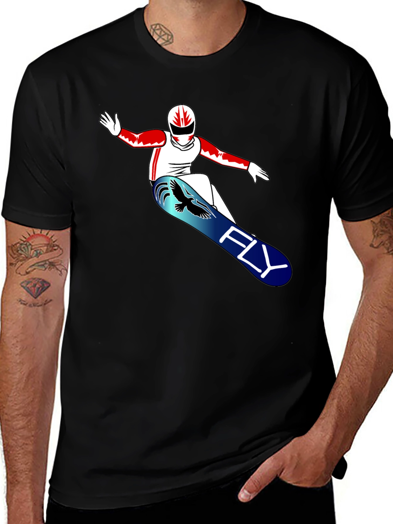Fly Snowboarder Graphic T-Shirt