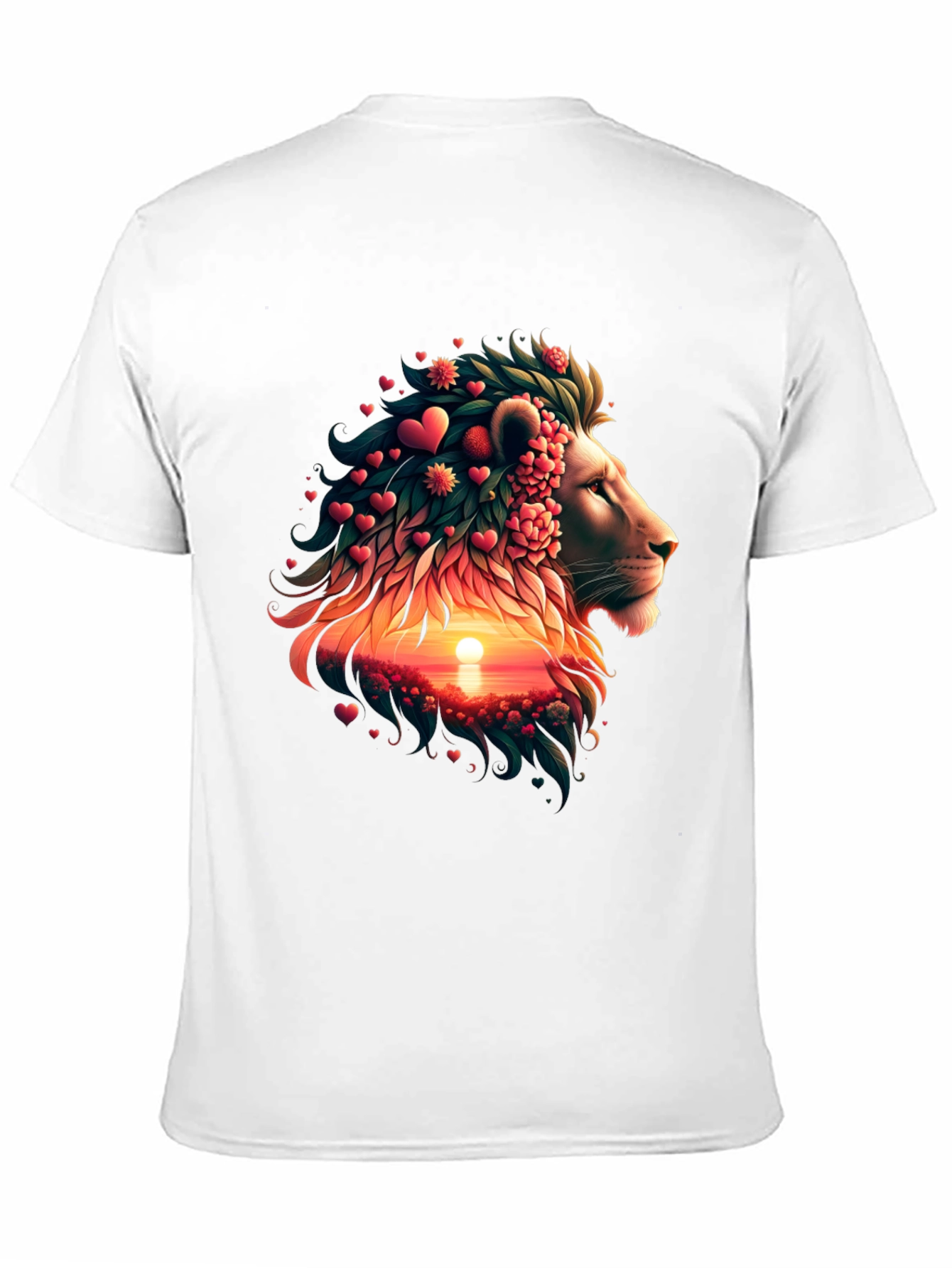 Lion Heart Sunset Graphic T-Shirt