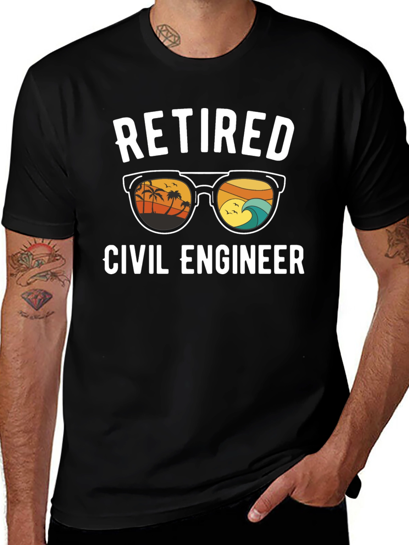 Retired Civil Engineer Graphic T-Shirt