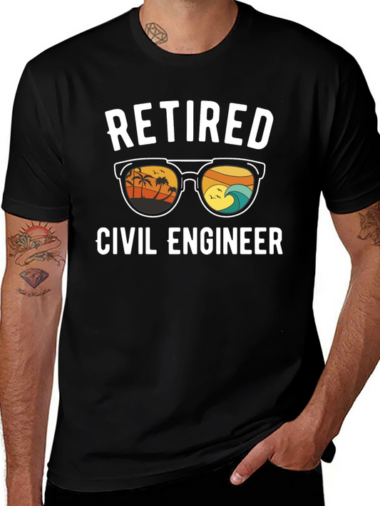Retired Civil Engineer Graphic T-Shirt