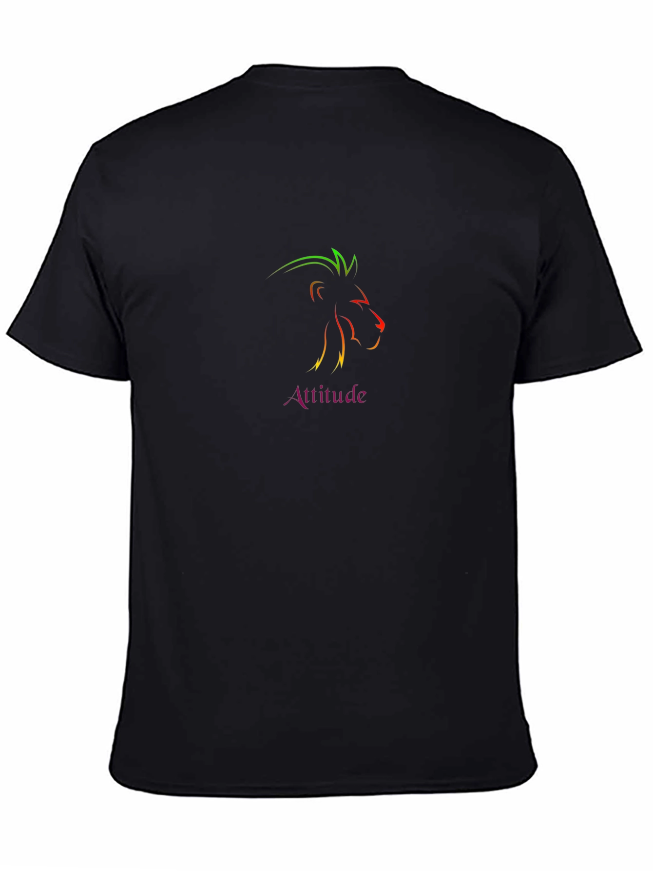 Attitude Lion Graphic Tee - Black