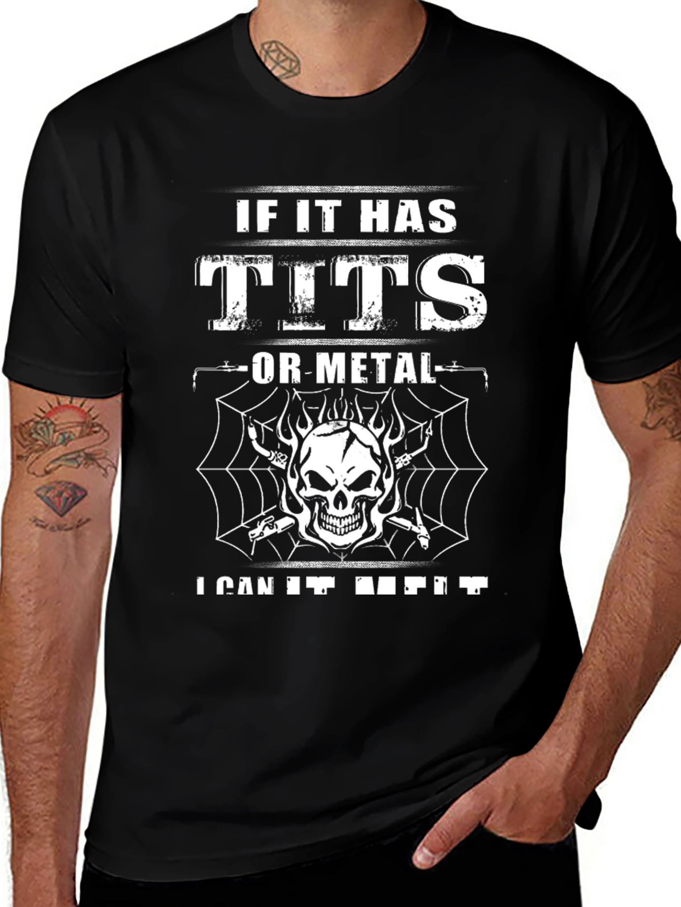 Funny Tits or Metal Graphic T-Shirt