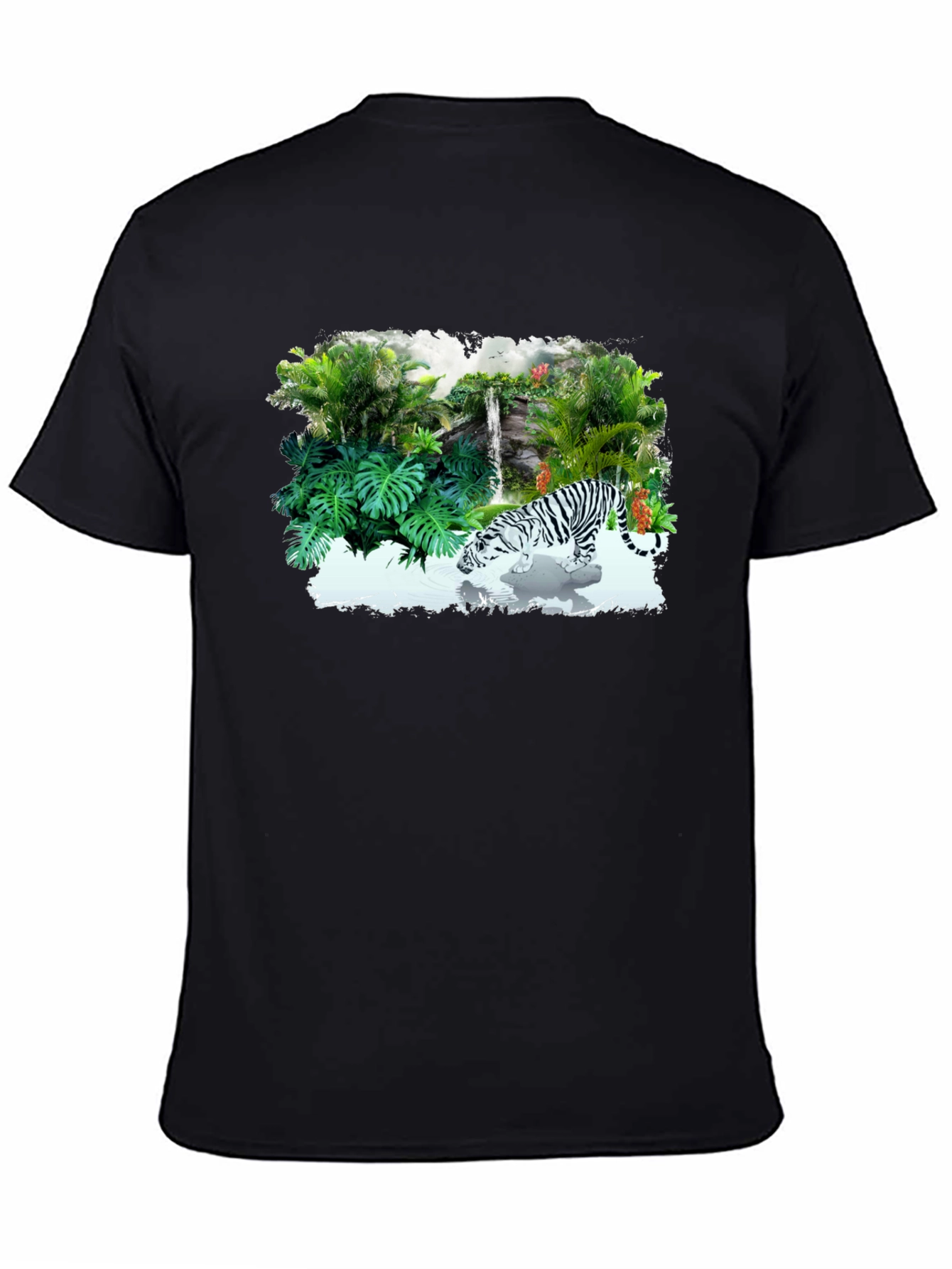 Jungle Tiger Graphic Tee - Black