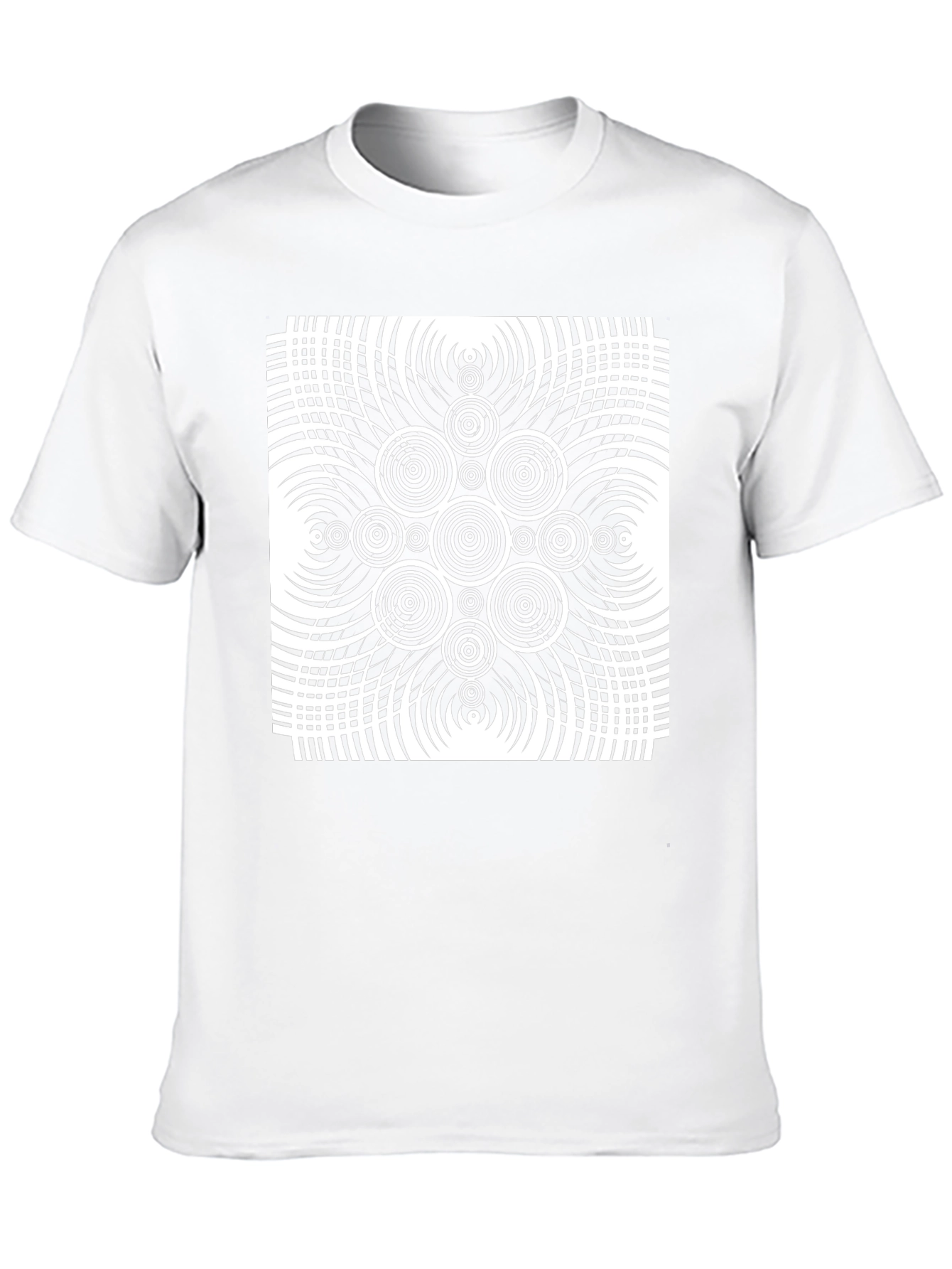 Optical Illusion Graphic Print Black T-Shirt