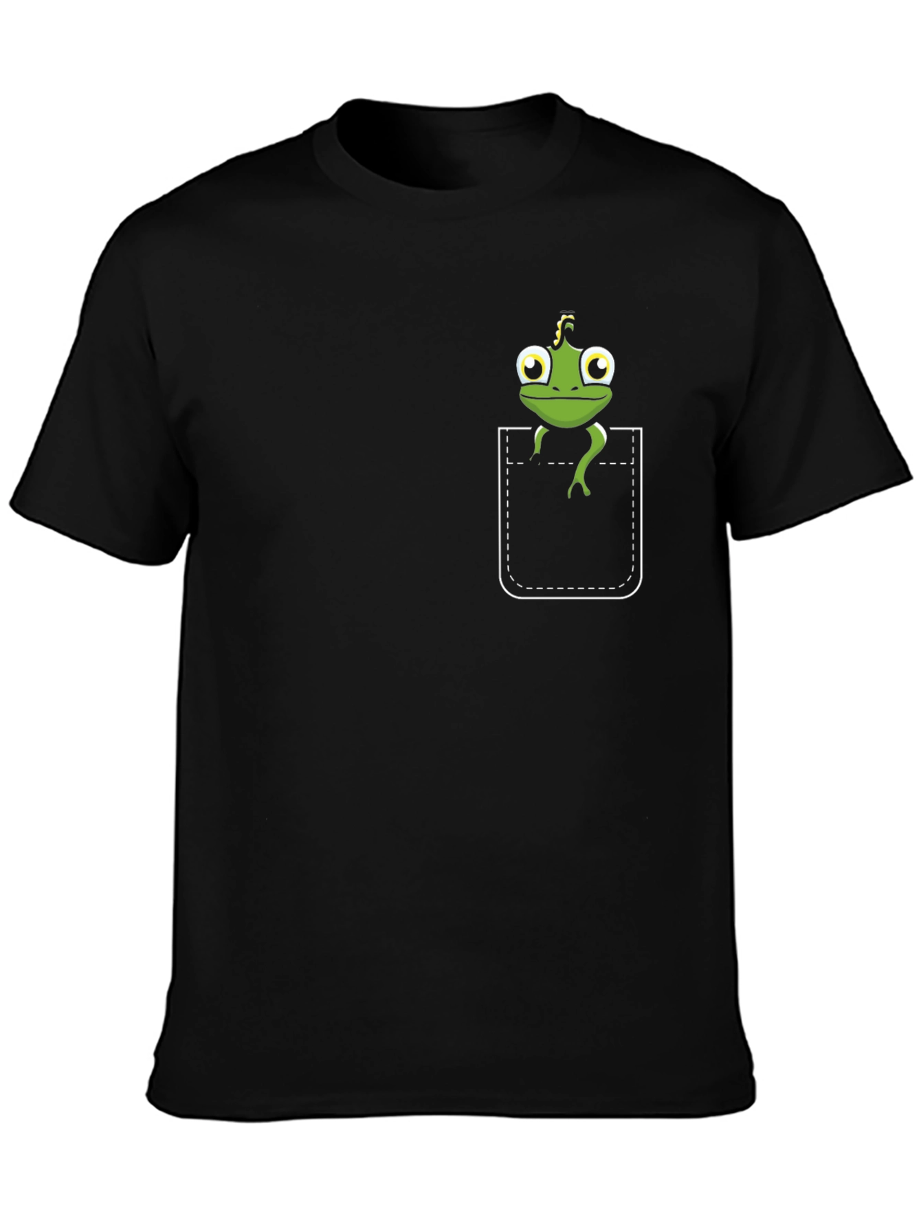 Frog Pocket T-Shirt - Black Graphic Tee