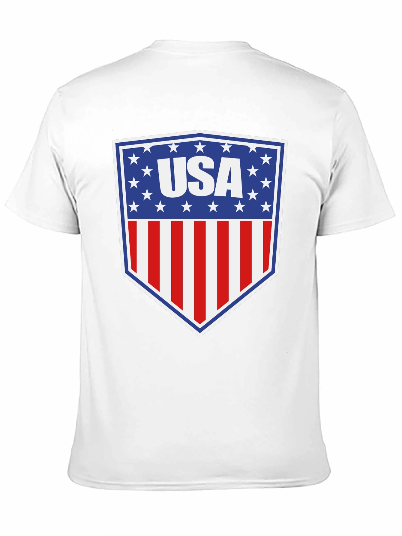 USA Shield Graphic T-Shirt Patriotic American Flag Tee