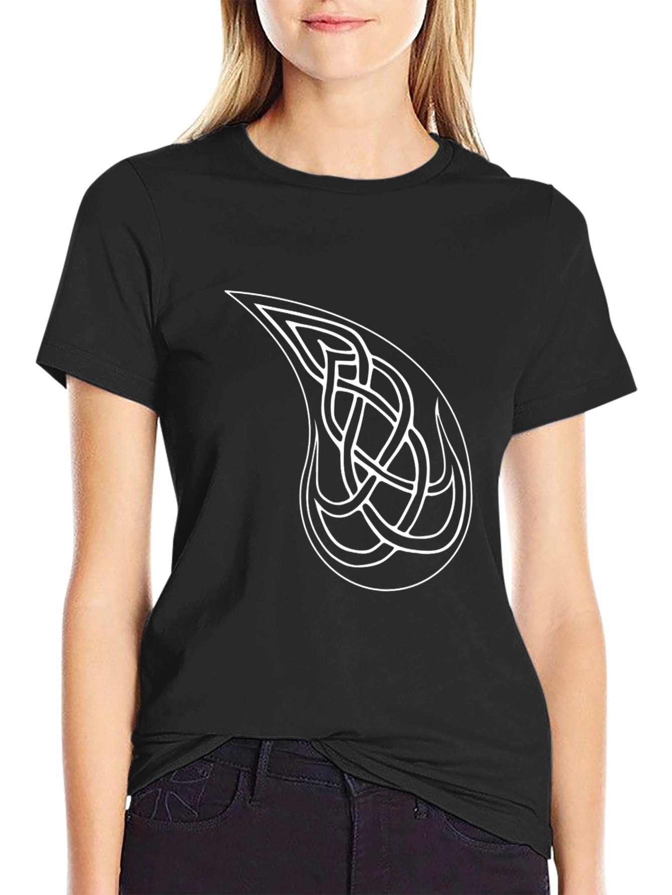 Celtic Knot Paisley Black T-Shirt