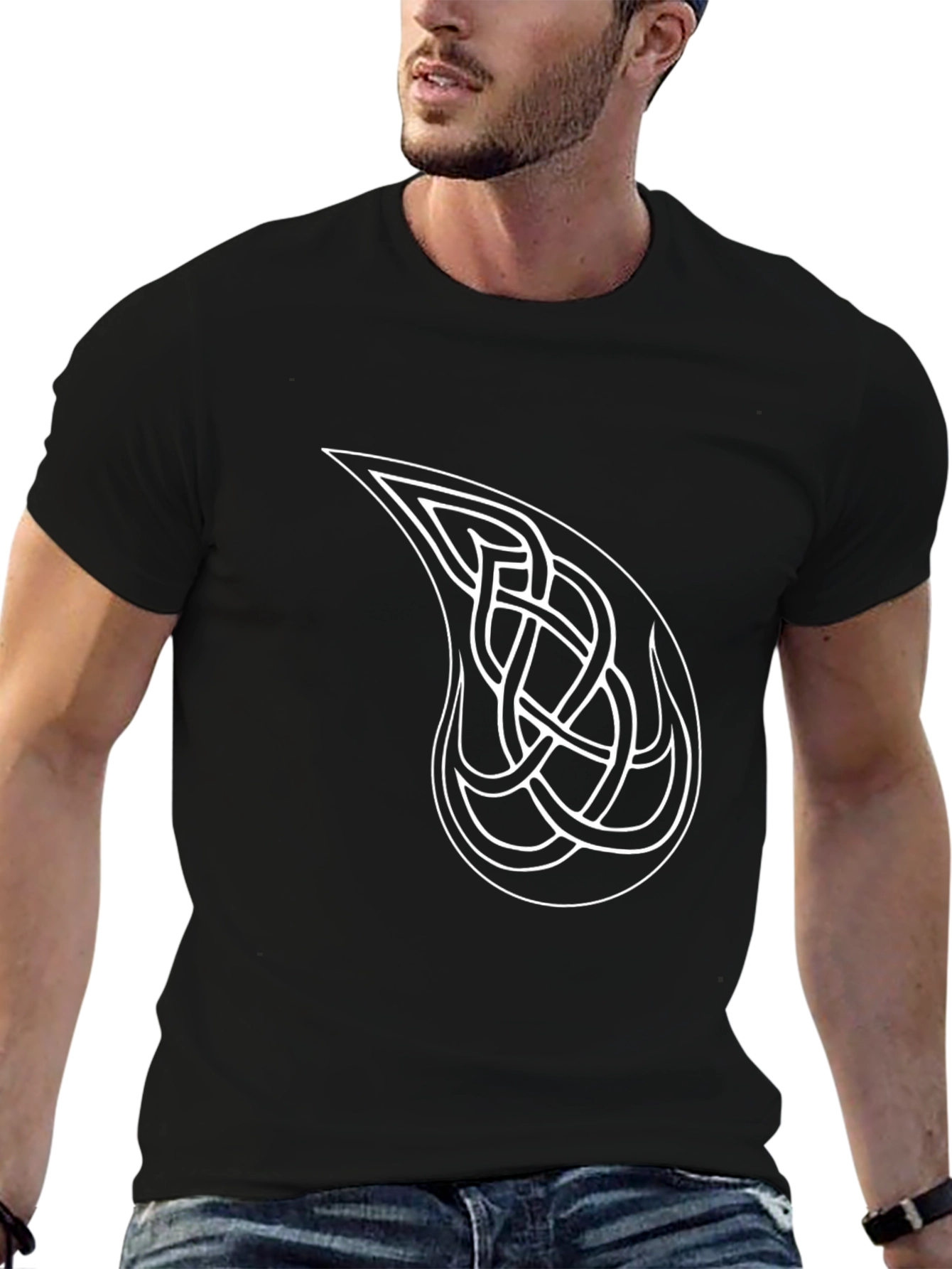 Celtic Knot Paisley Black T-Shirt