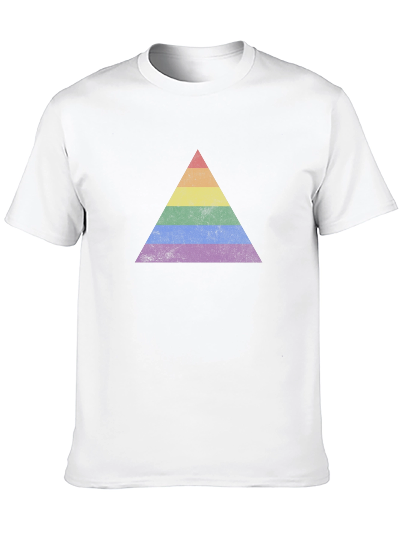 Rainbow Pride Triangle Graphic Black T-Shirt