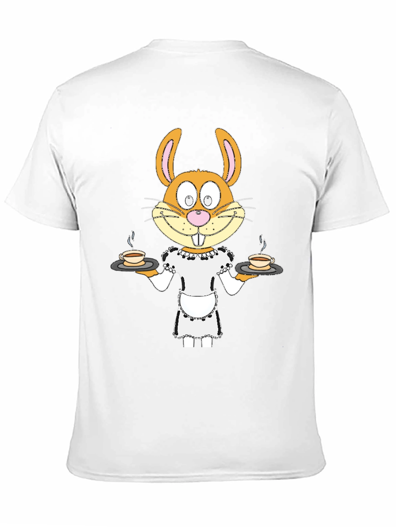 Humorous Bunny Waitress T-Shirt