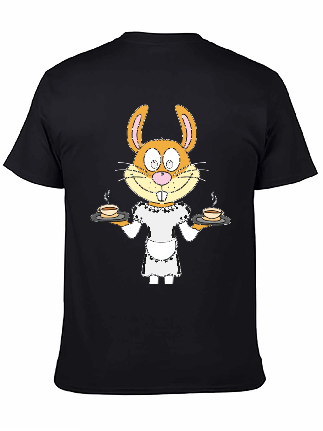 Humorous Bunny Waitress T-Shirt