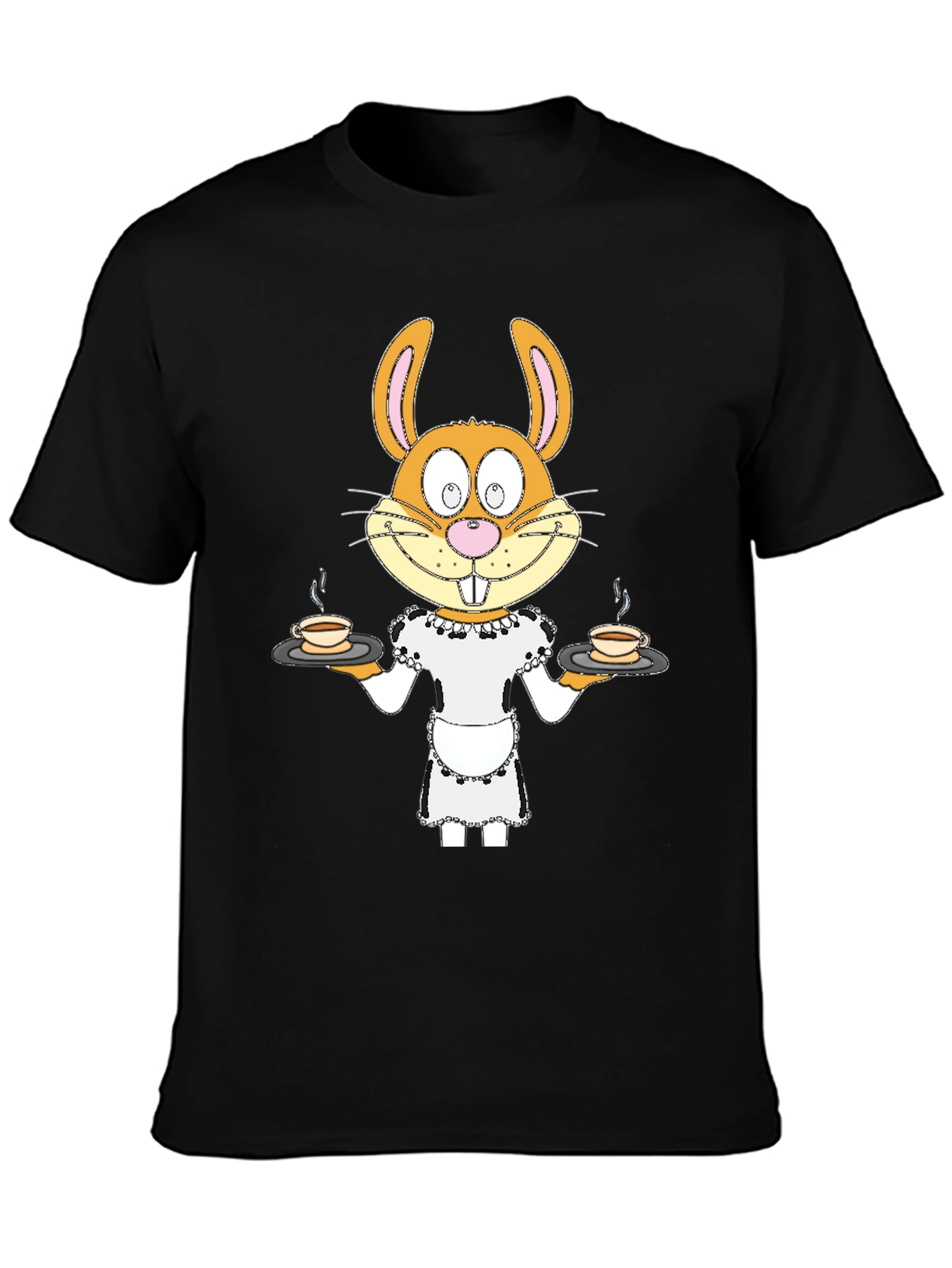 Humorous Bunny Waitress T-Shirt