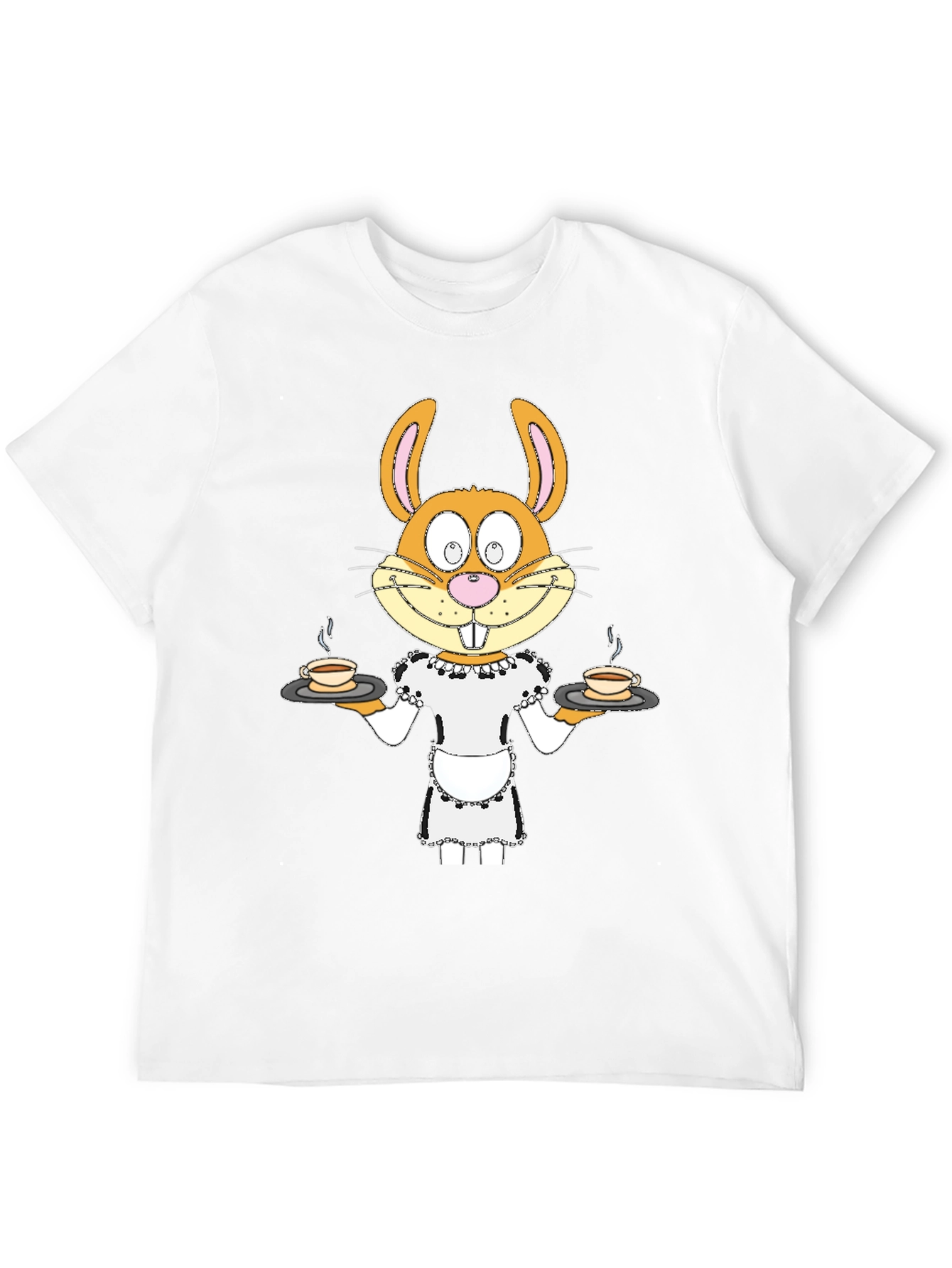 Humorous Bunny Waitress T-Shirt