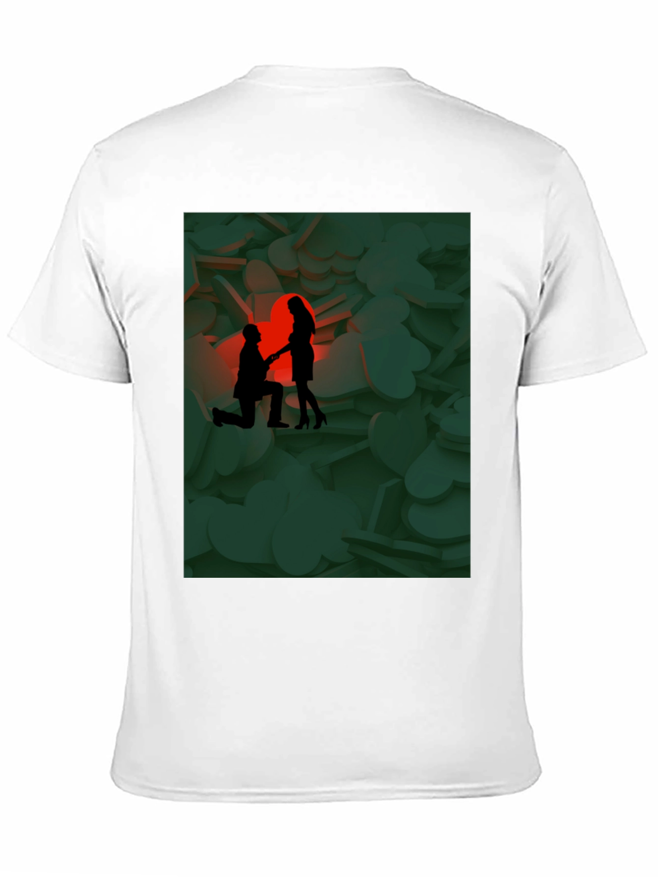 Romantic Proposal Graphic Tee - Stylish Black T-Shirt