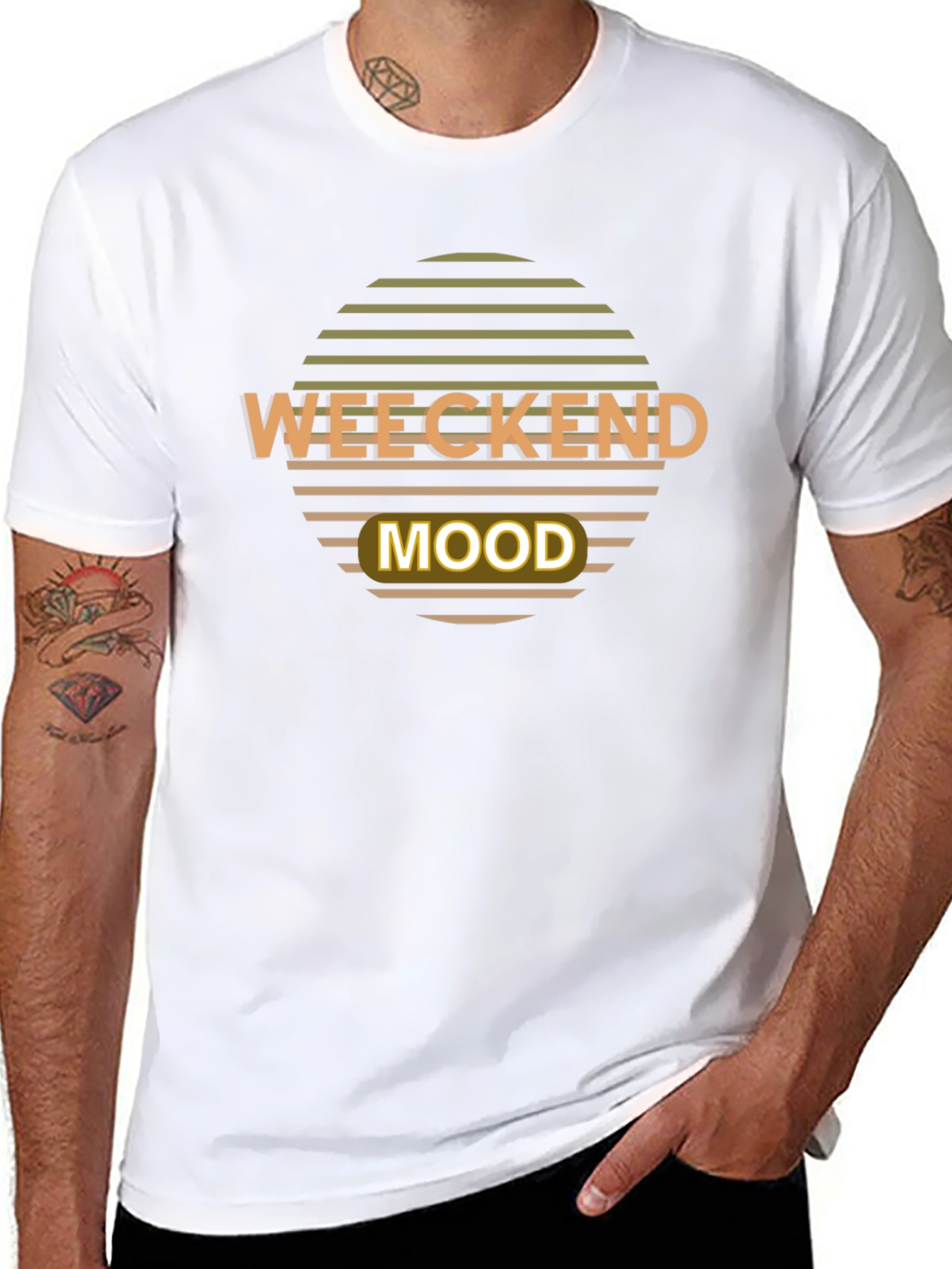 Weekend Mood Graphic T-Shirt - Retro Style