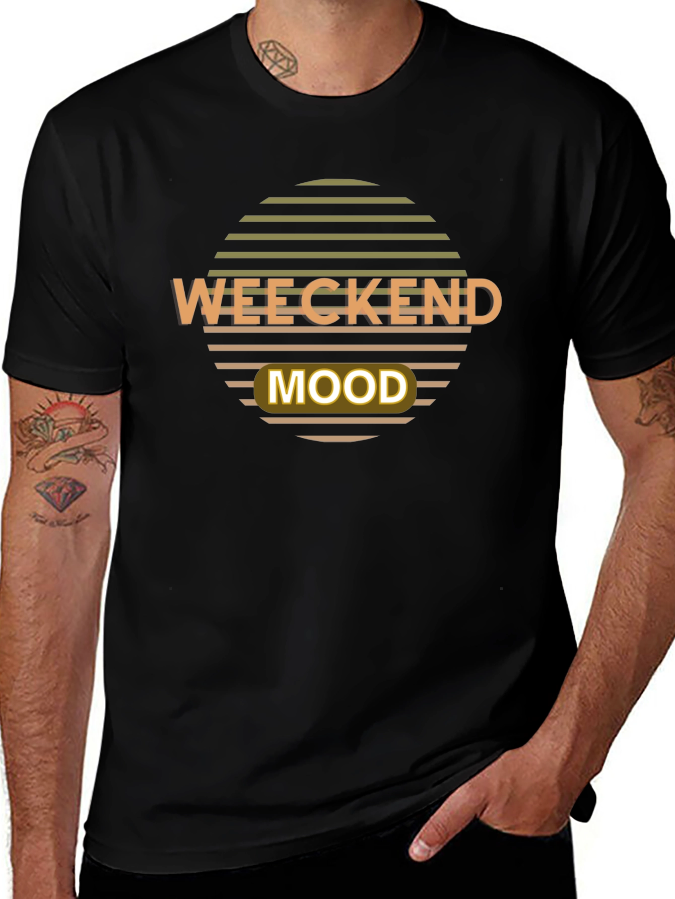 Weekend Mood Graphic T-Shirt - Retro Style