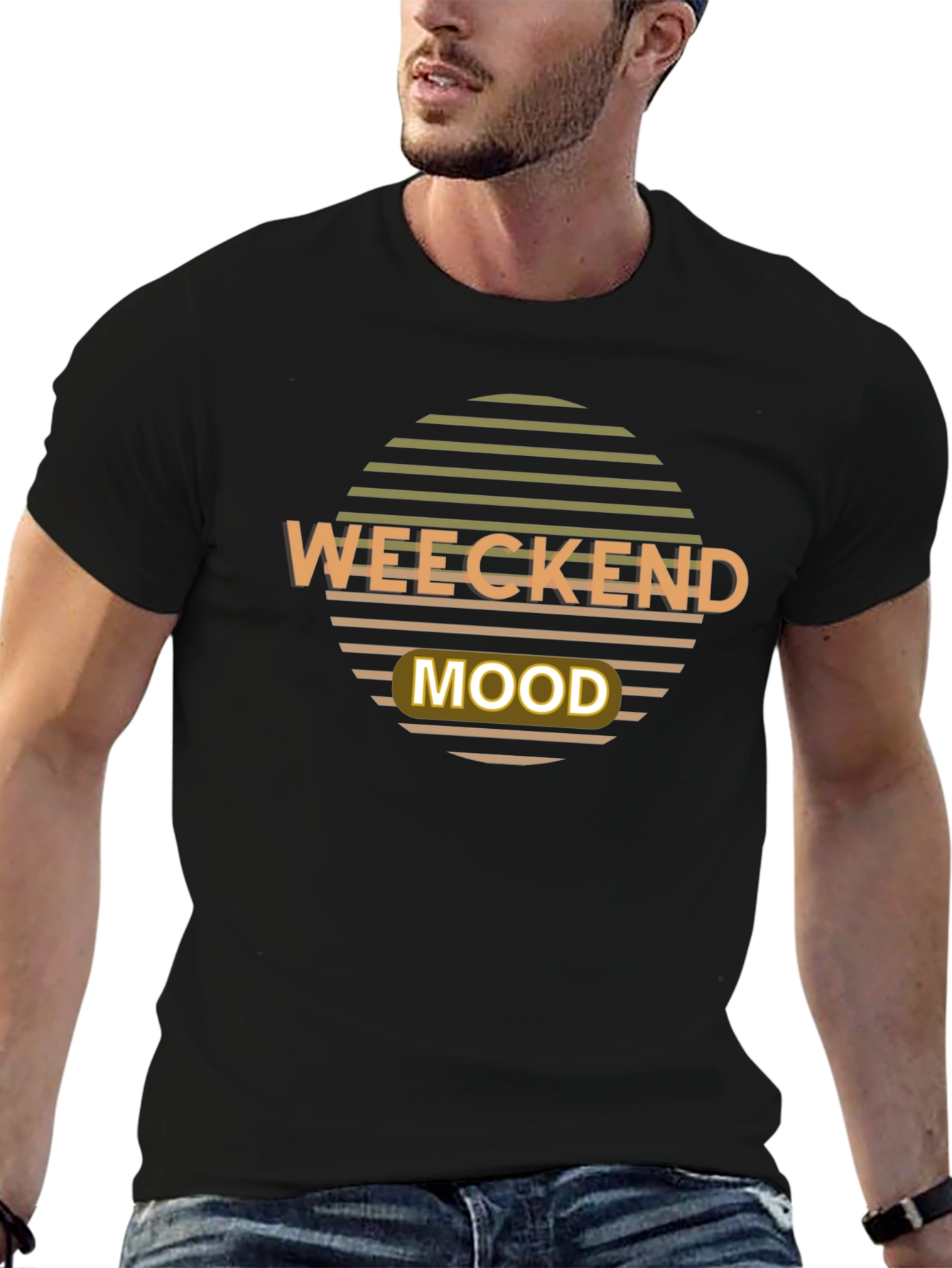 Weekend Mood Graphic T-Shirt - Retro Style