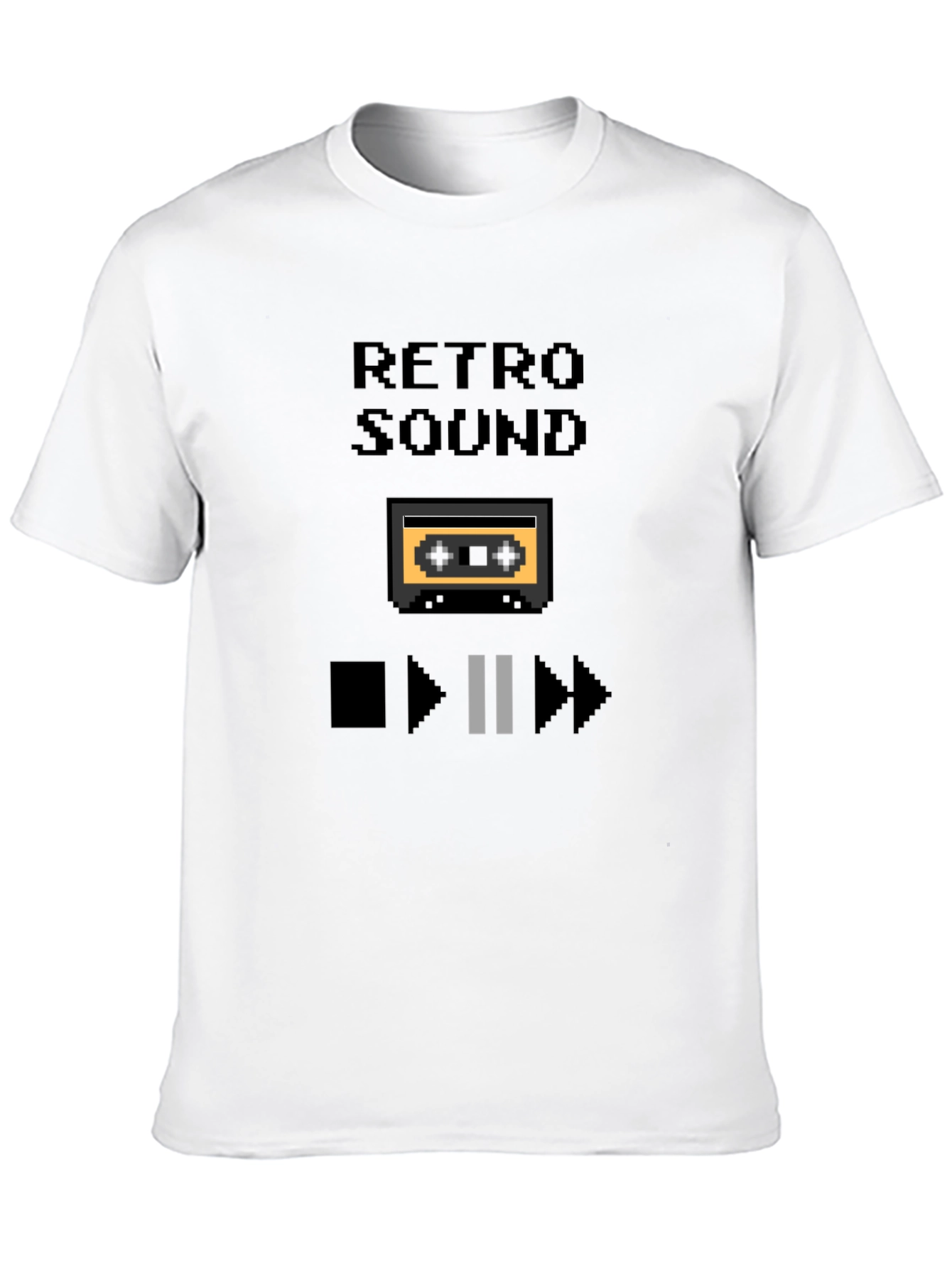 Retro Sound Cassette Tape T-Shirt - Pixel Art