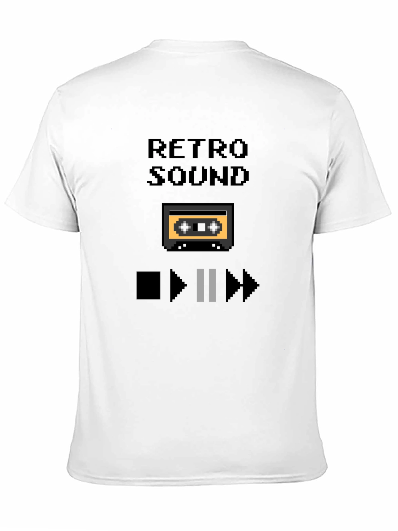 Retro Sound Cassette Tape T-Shirt - Pixel Art