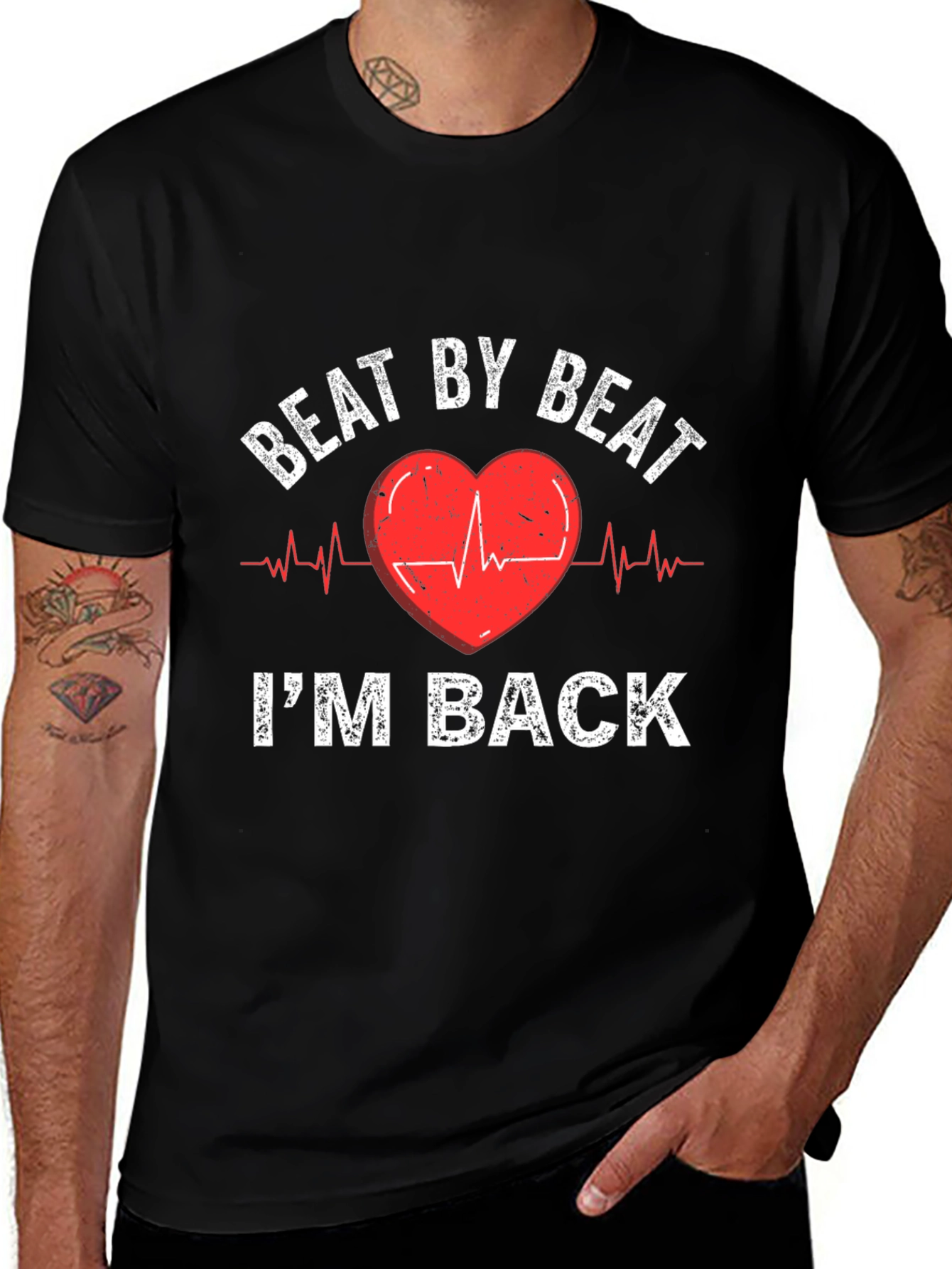 Beat By Beat Im Back Heartbeat T-Shirt
