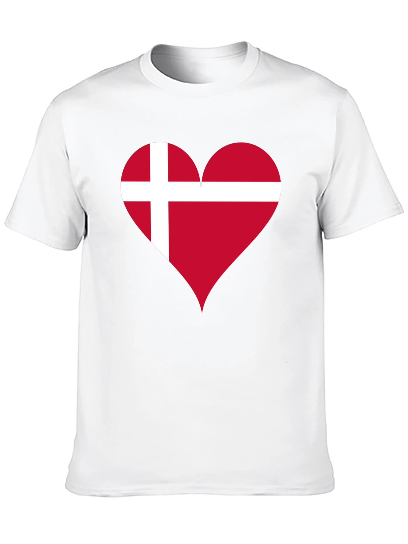 Denmark Flag Heart T-Shirt - Show Your Love!