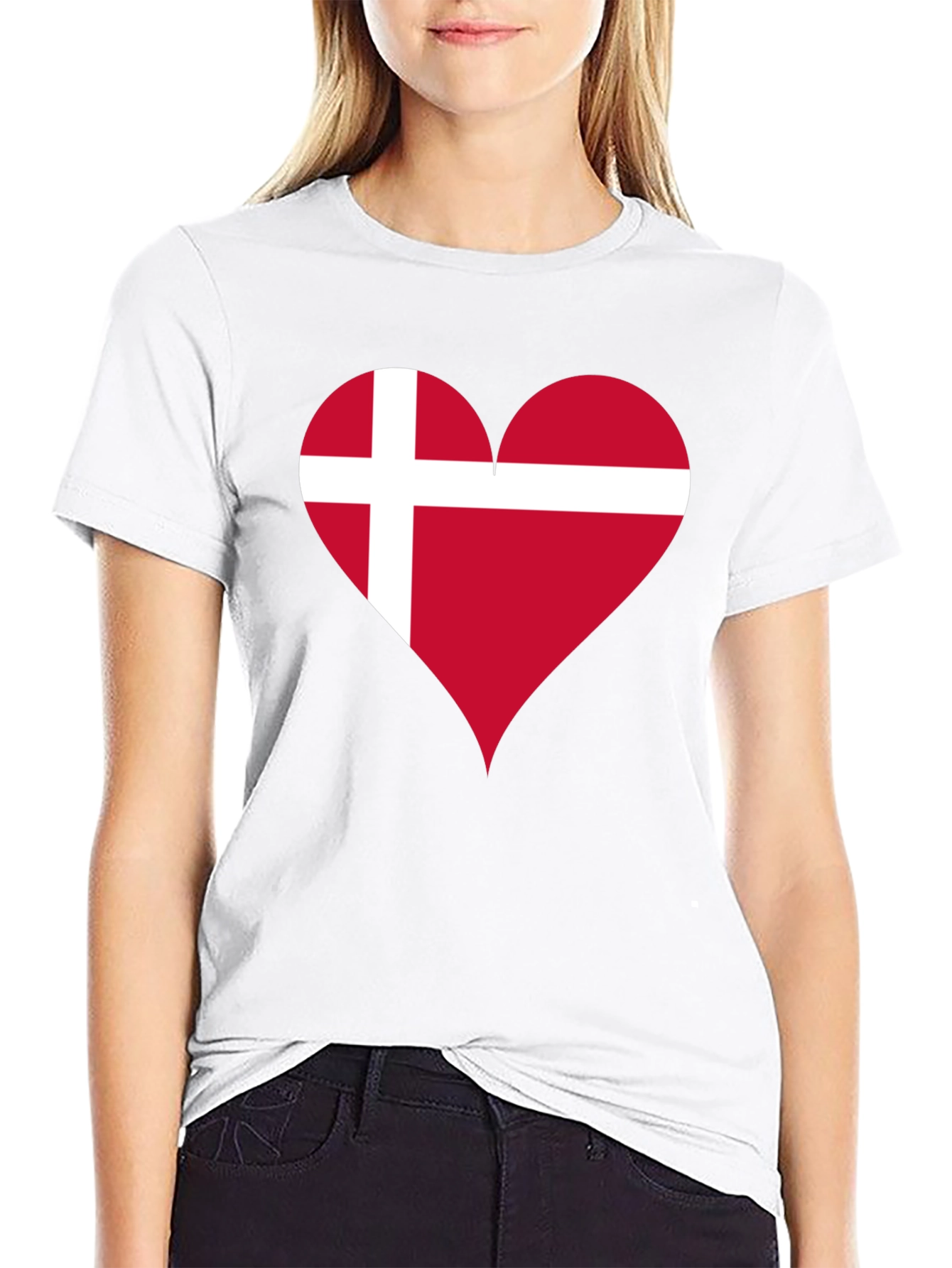 Denmark Flag Heart T-Shirt - Show Your Love!