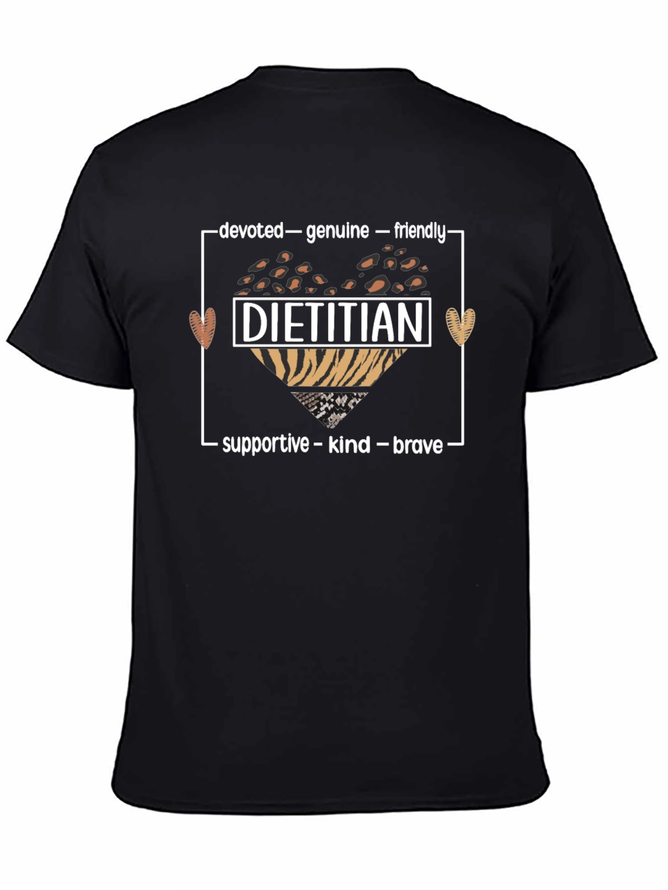 Dietitian Leopard Print Heart T-Shirt