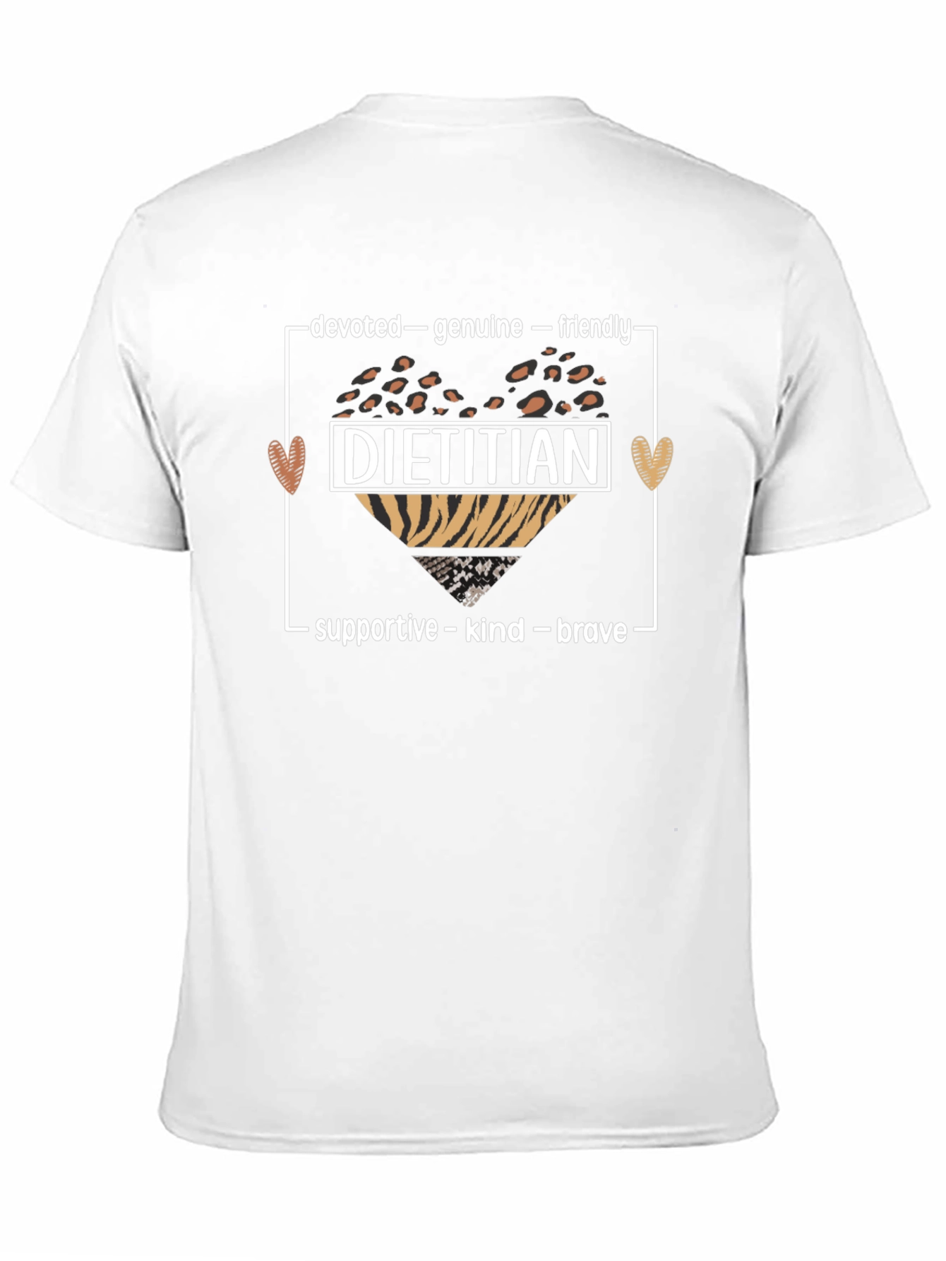 Dietitian Leopard Print Heart T-Shirt