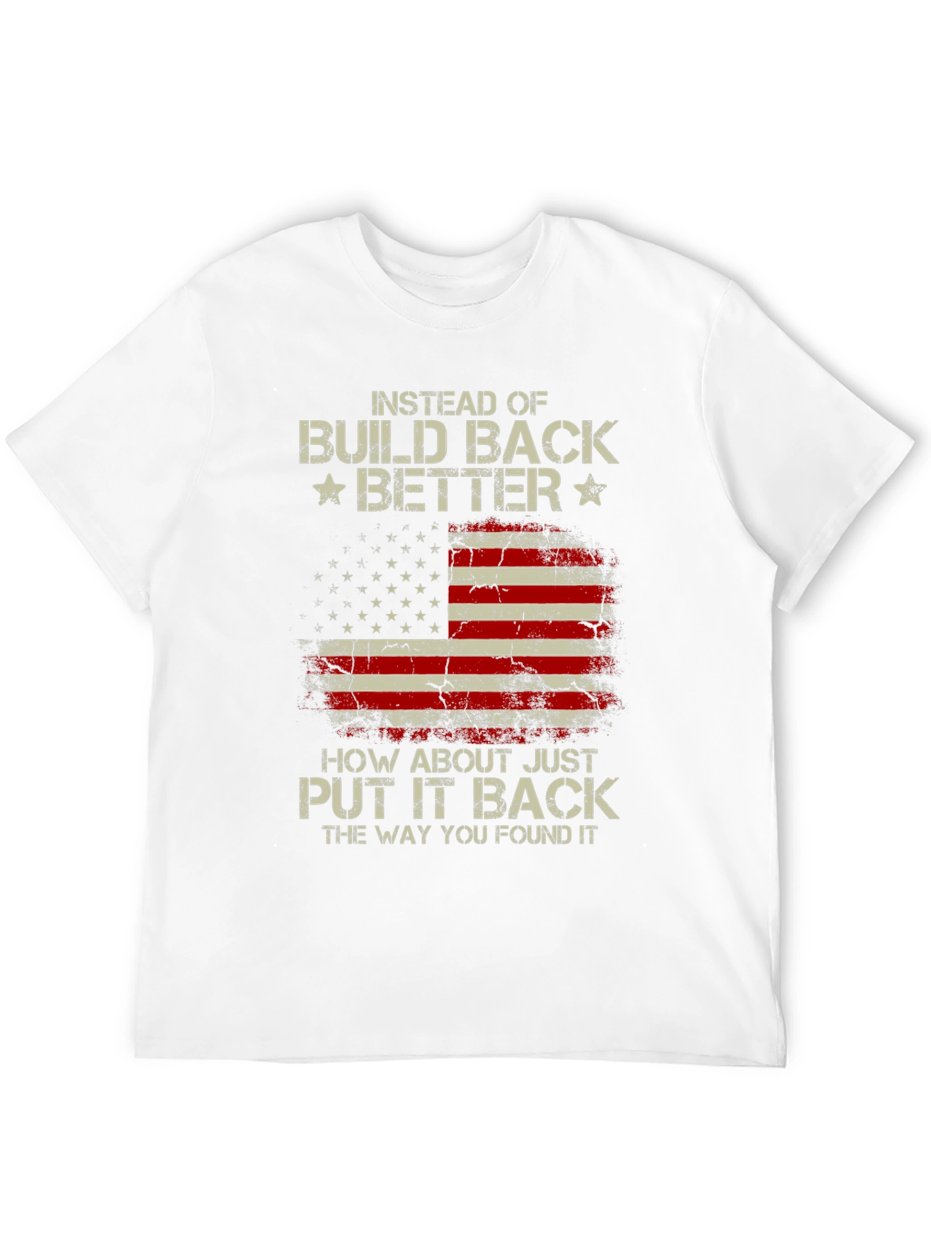 American Flag Graphic T-Shirt - Build Back Better