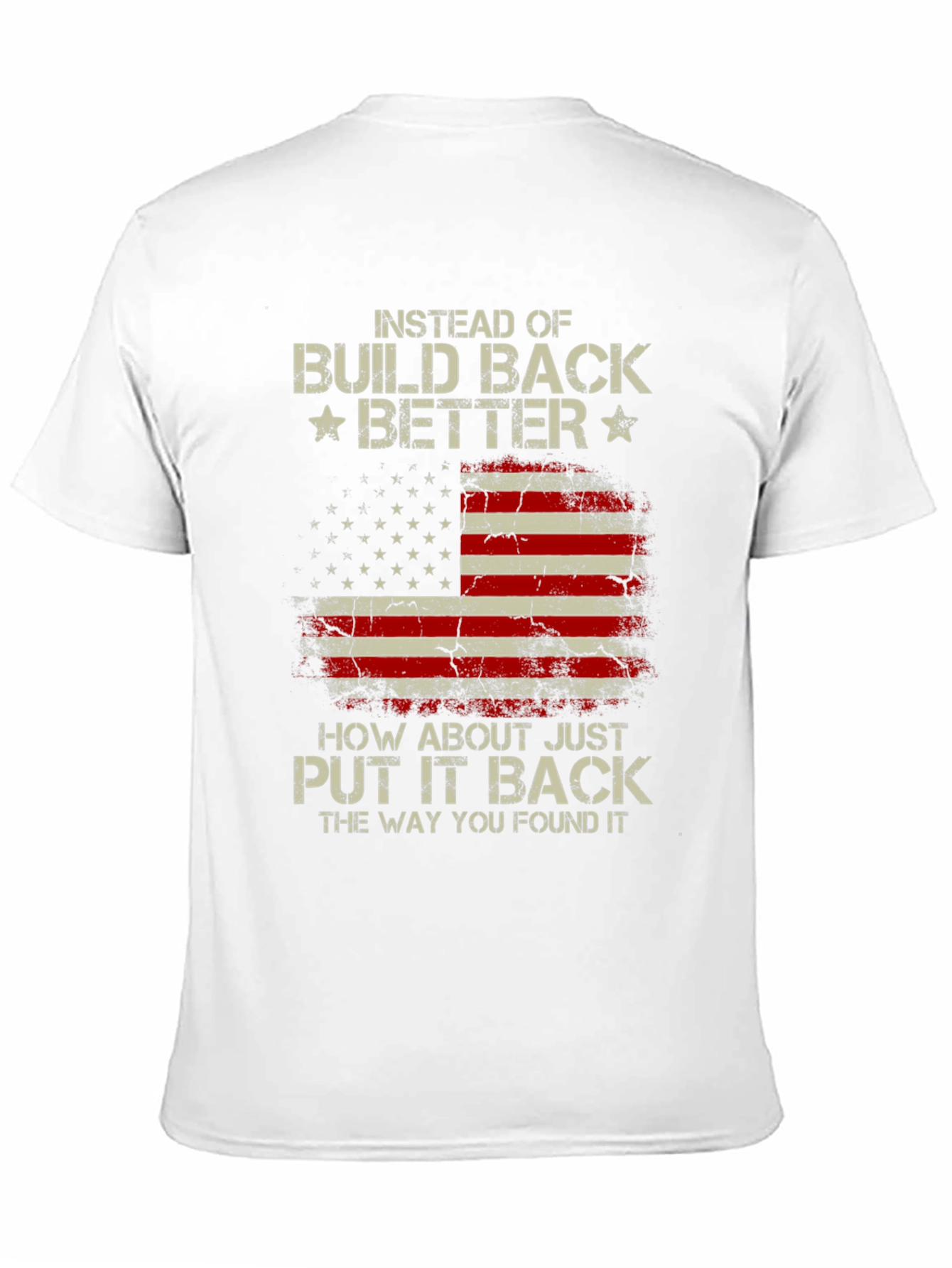 American Flag Graphic T-Shirt - Build Back Better