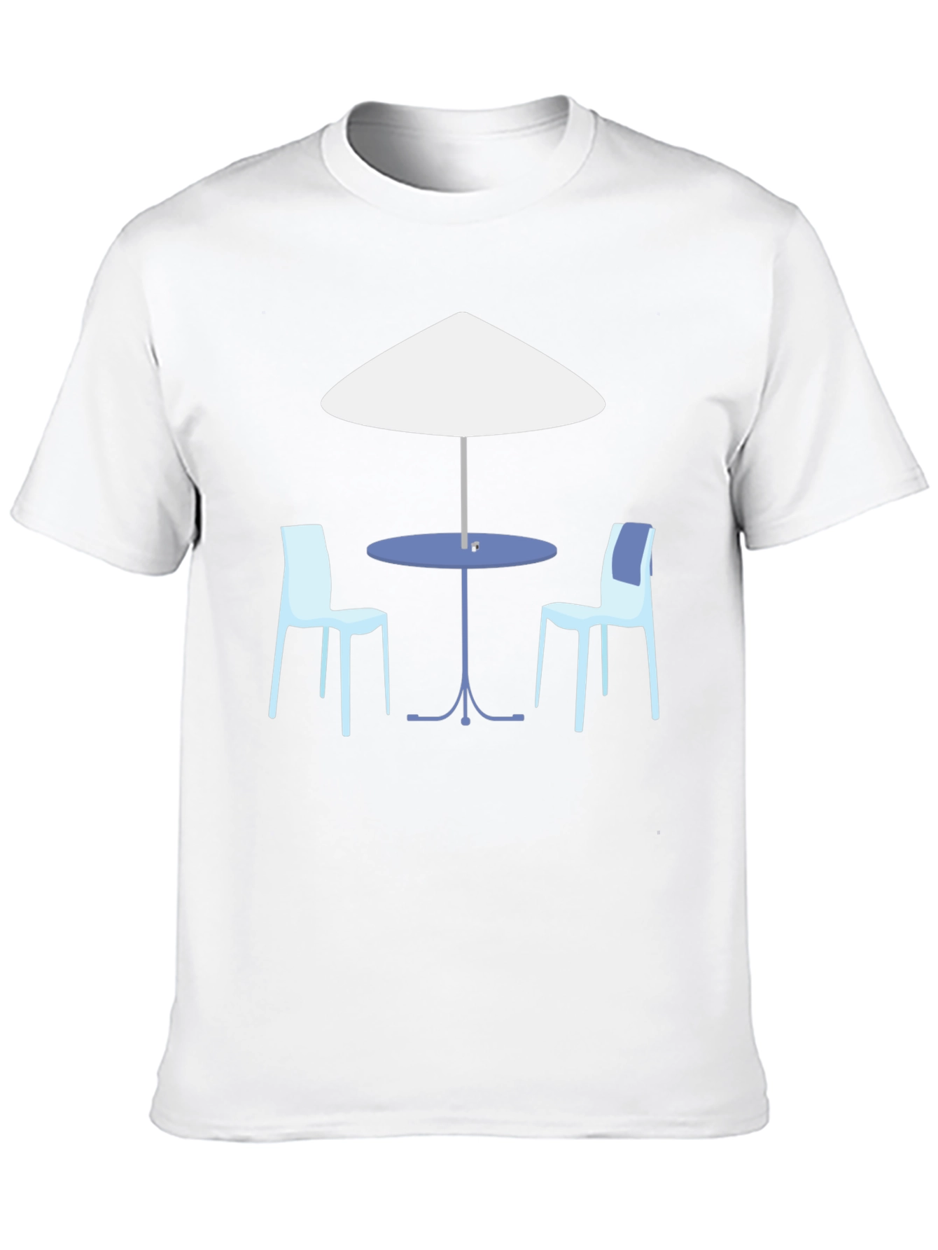 Cafe Table Graphic Tee - Relaxed Fit Black T-Shirt