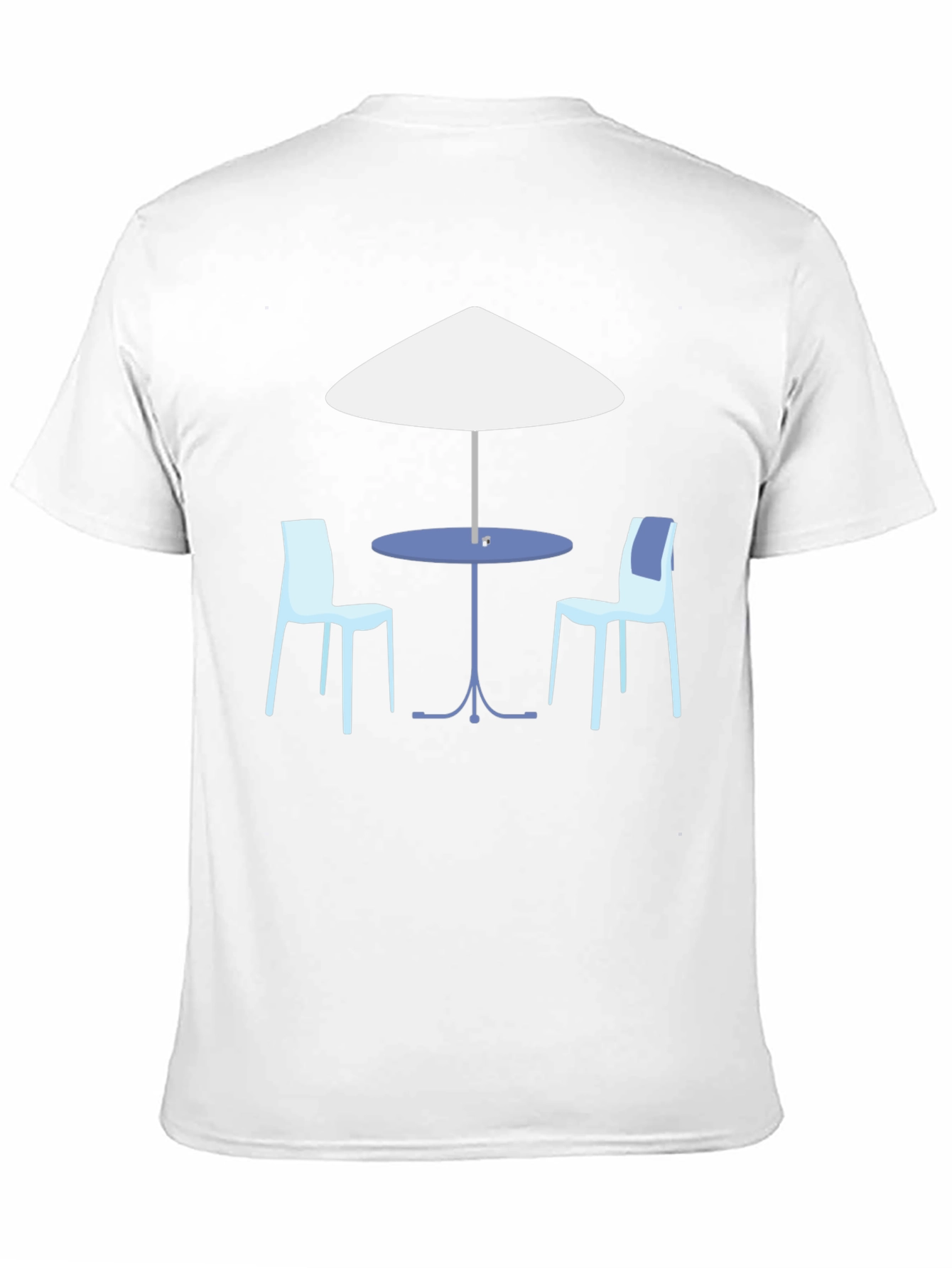 Cafe Table Graphic Tee - Relaxed Fit Black T-Shirt