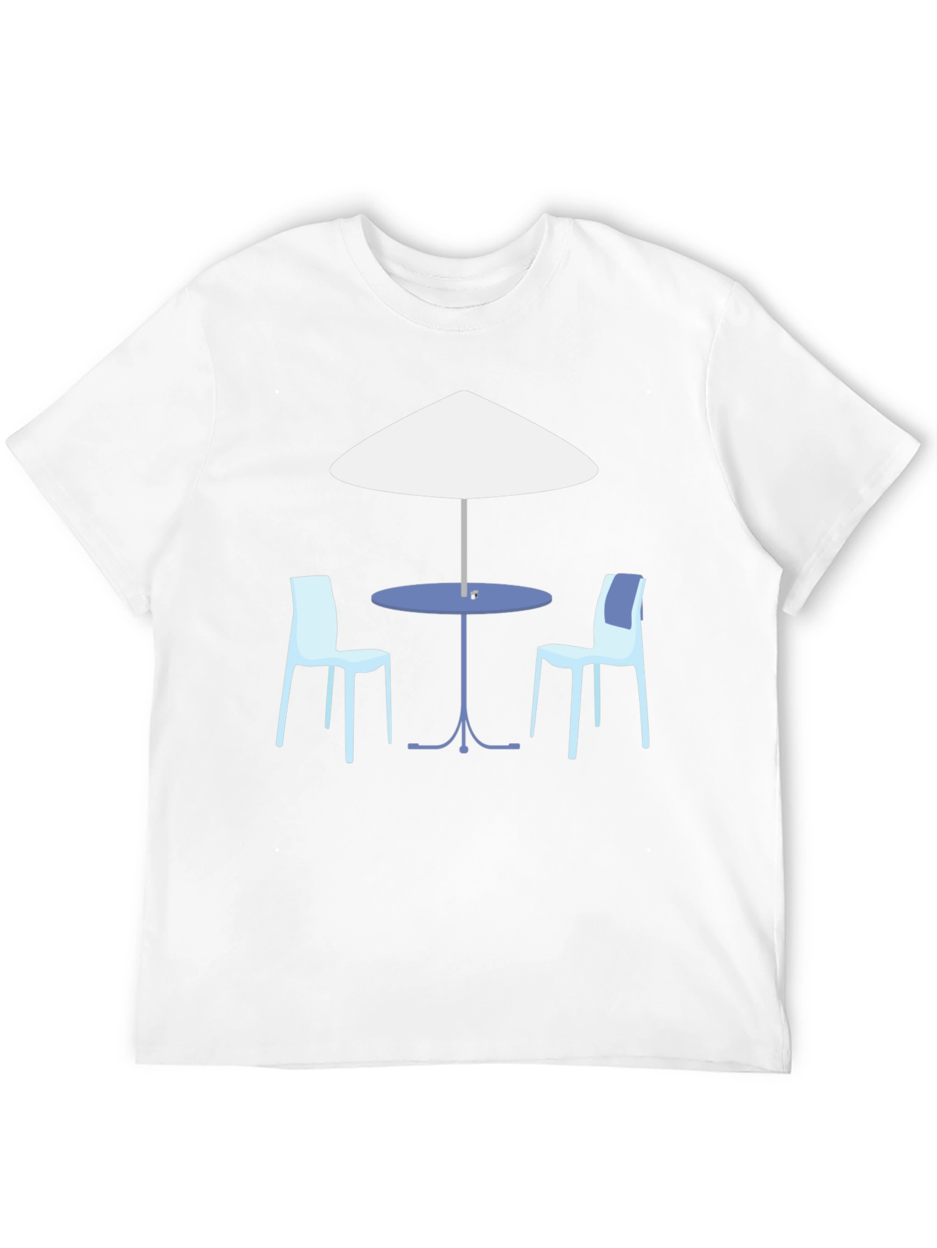 Cafe Table Graphic Tee - Relaxed Fit Black T-Shirt