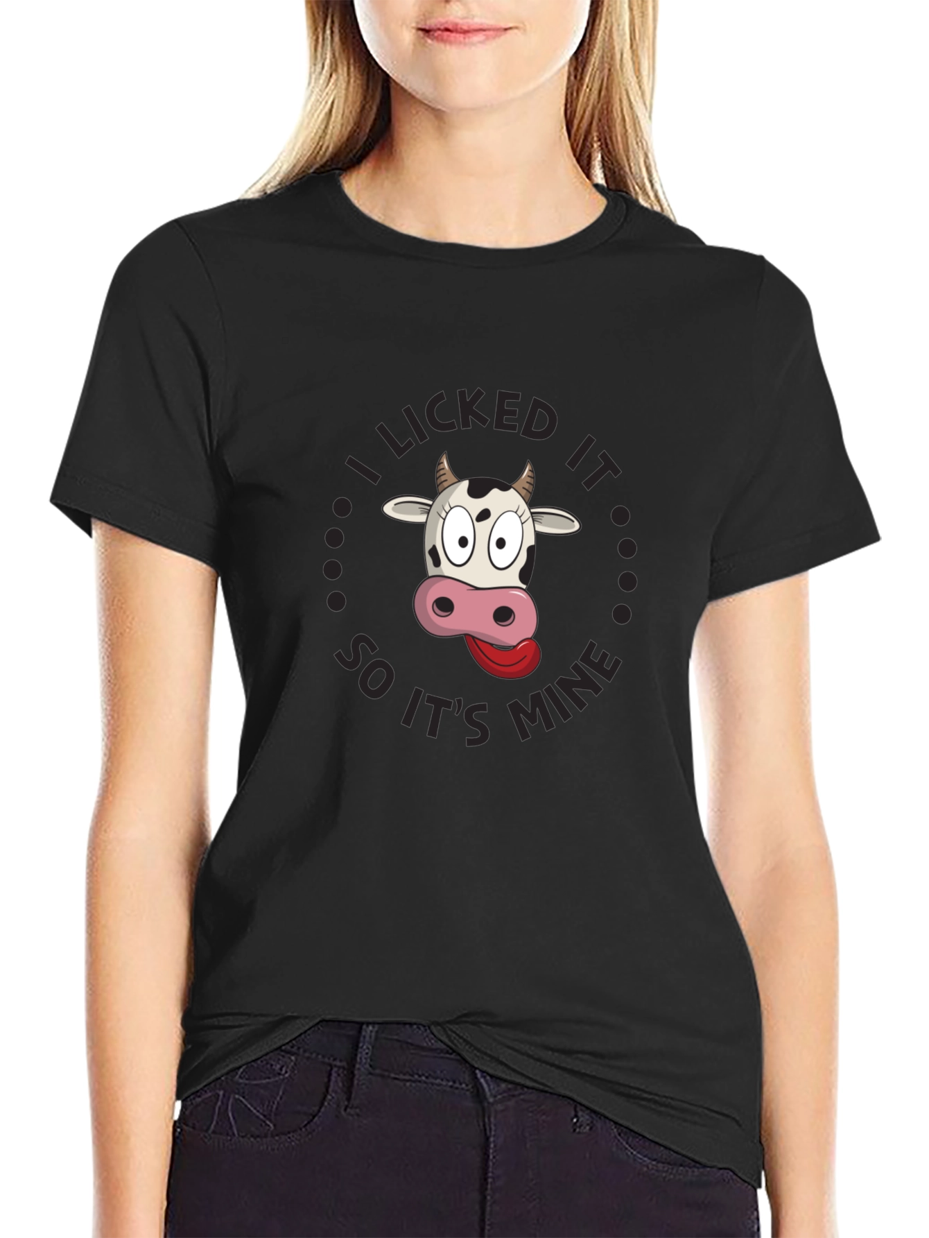 I Licked It Funny Cow Graphic Tee