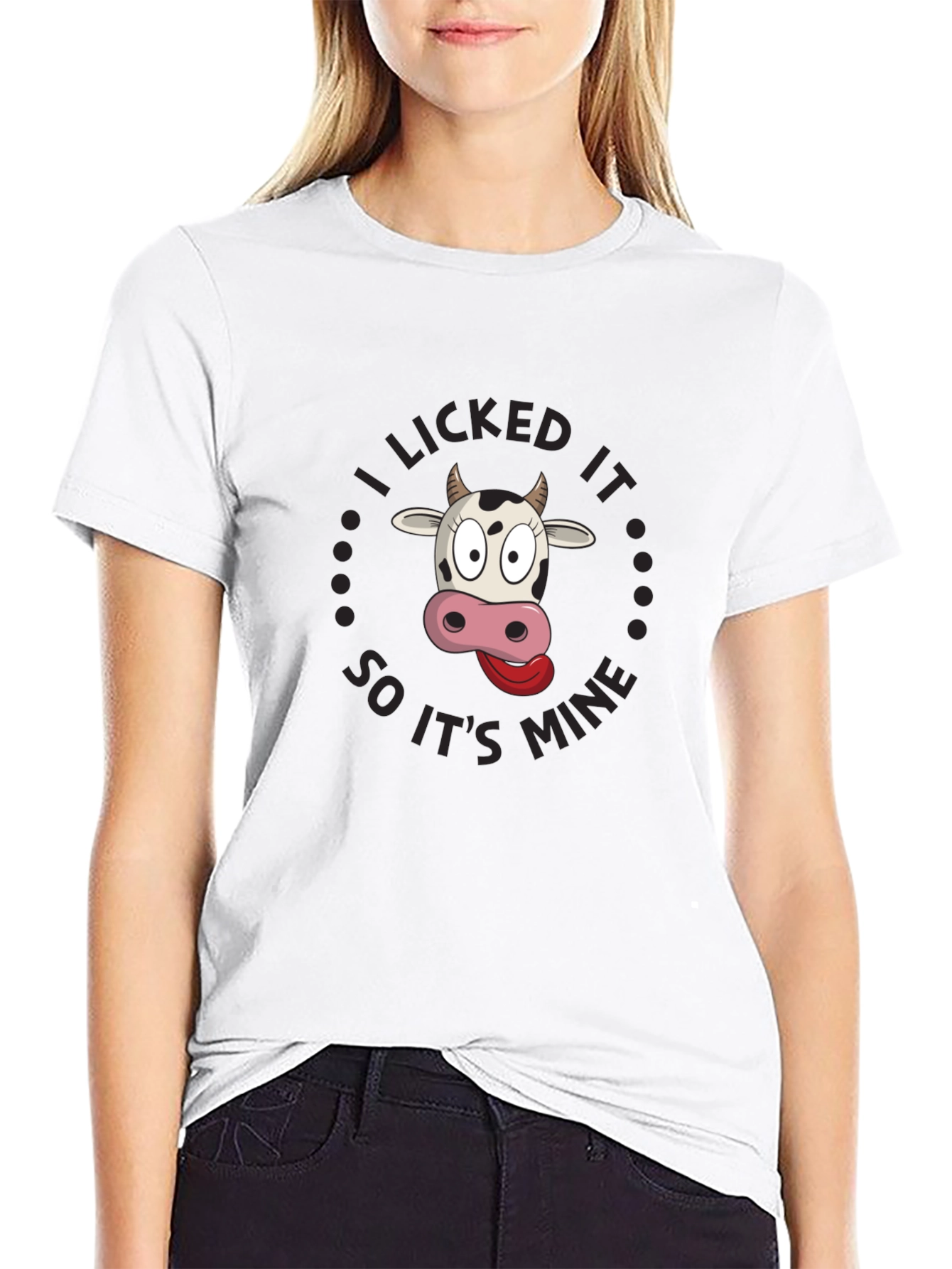 I Licked It Funny Cow Graphic Tee