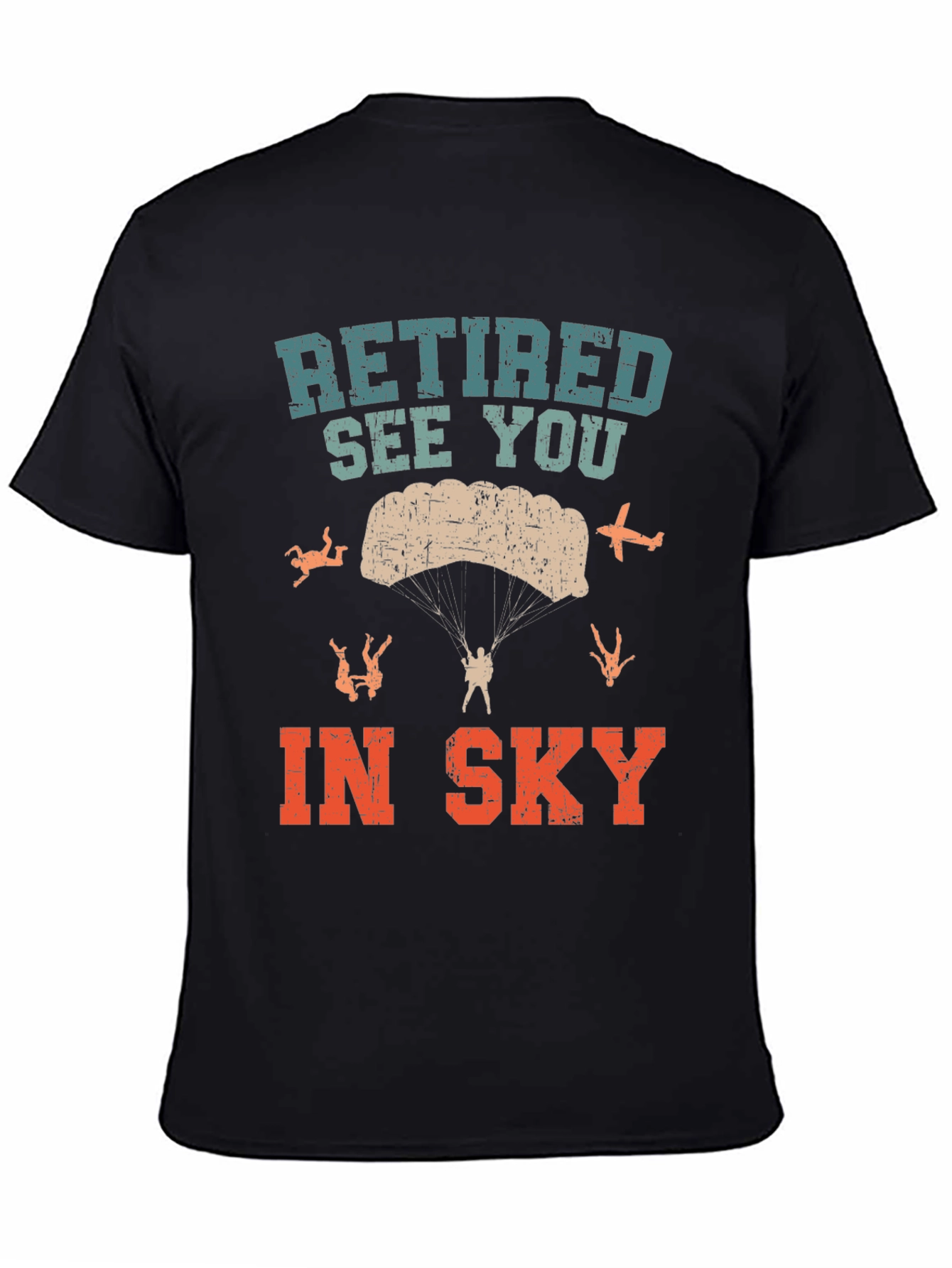 Retired See You In Sky T-Shirt Parachute Jumper