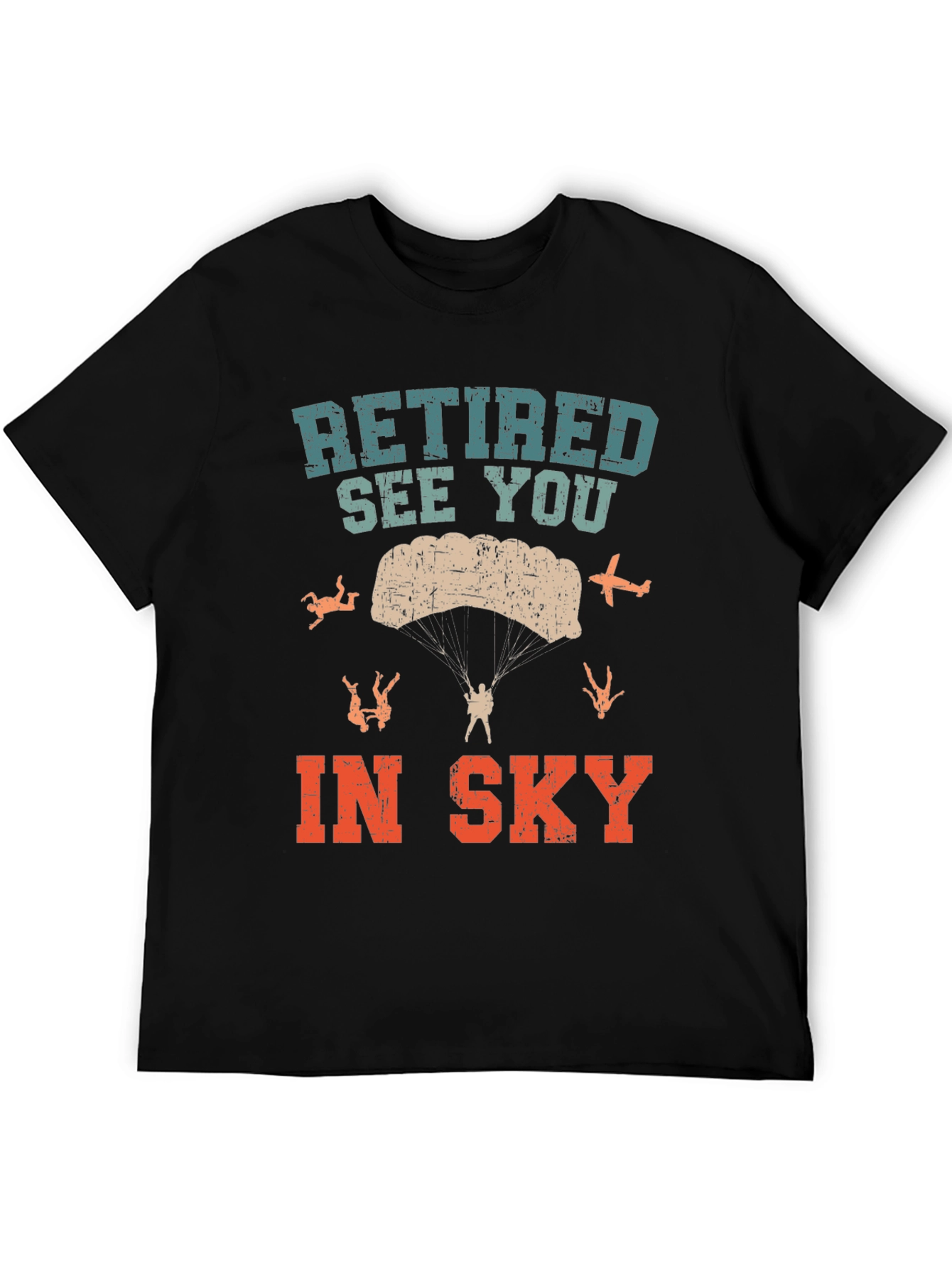 Retired See You In Sky T-Shirt Parachute Jumper
