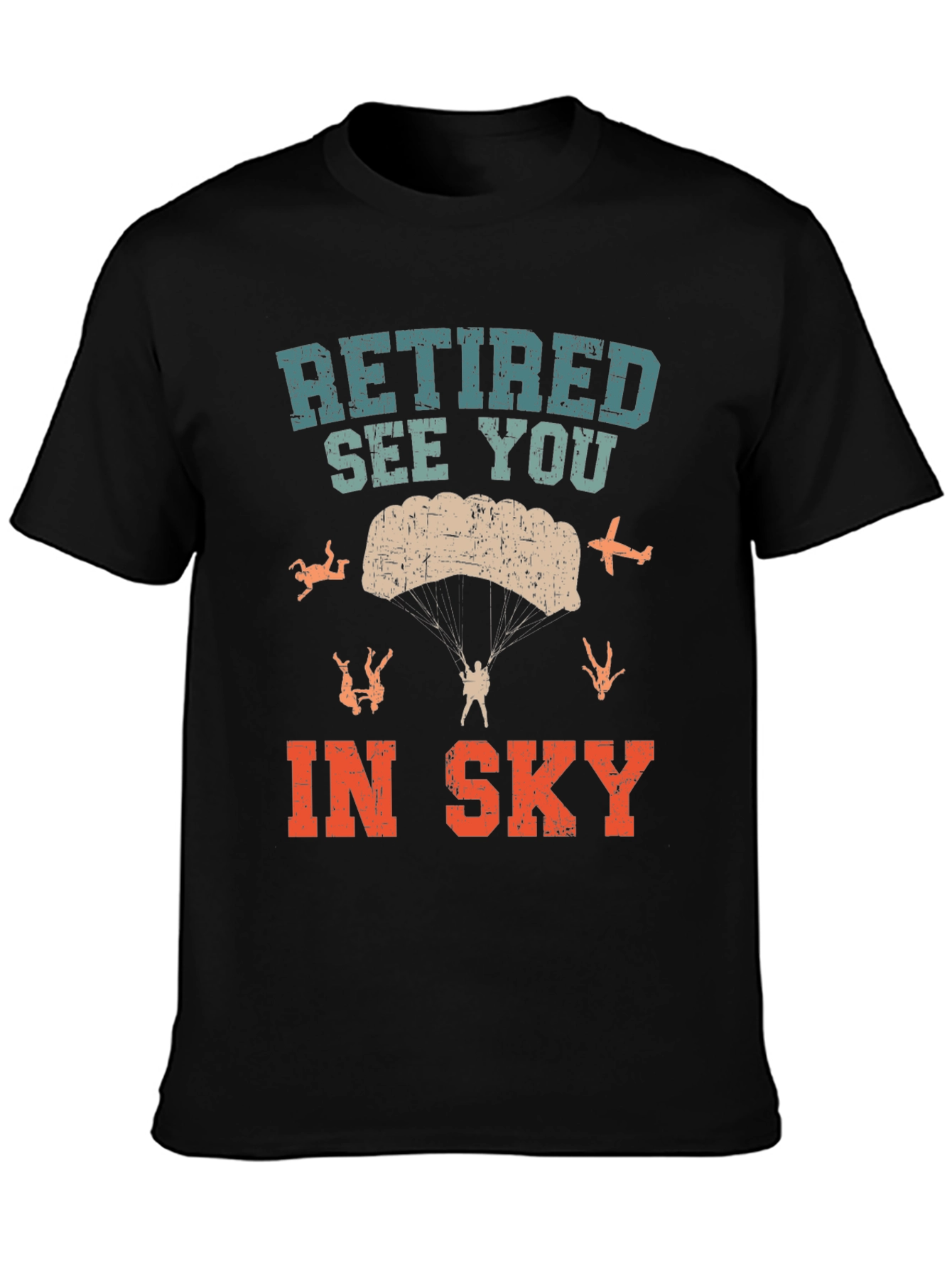 Retired See You In Sky T-Shirt Parachute Jumper