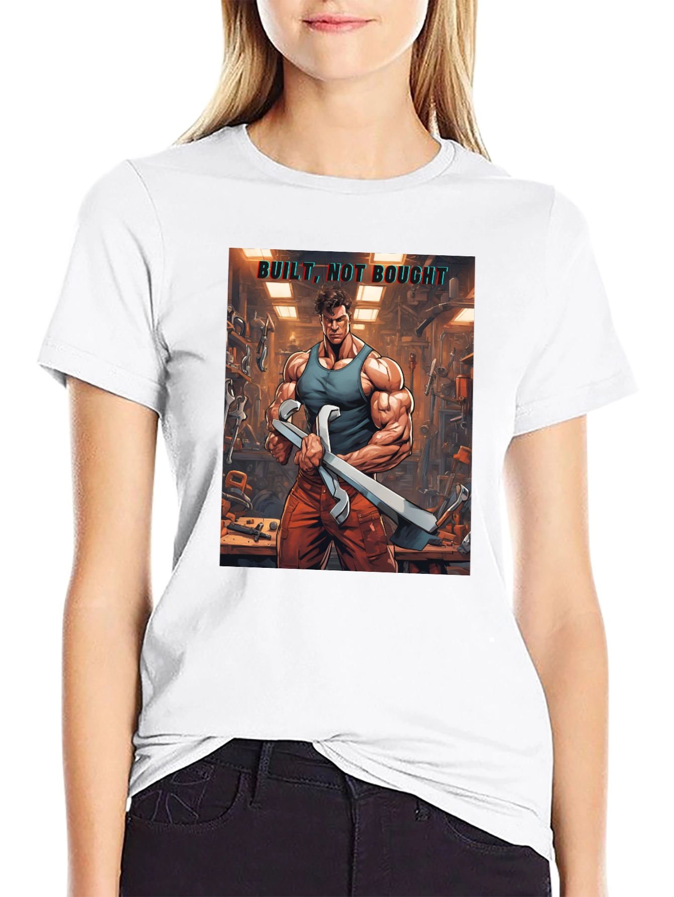 Built Not Bought Graphic T-Shirt - Fitness & DIY