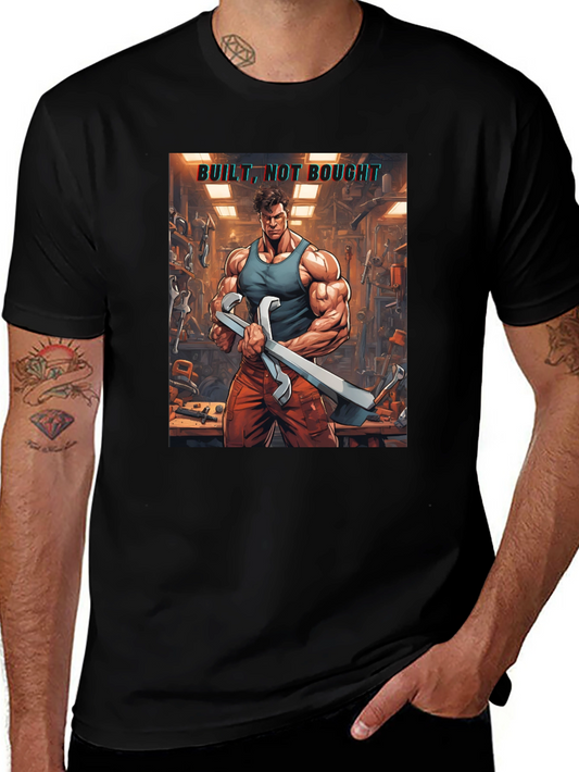 Built Not Bought Graphic T-Shirt - Fitness & DIY