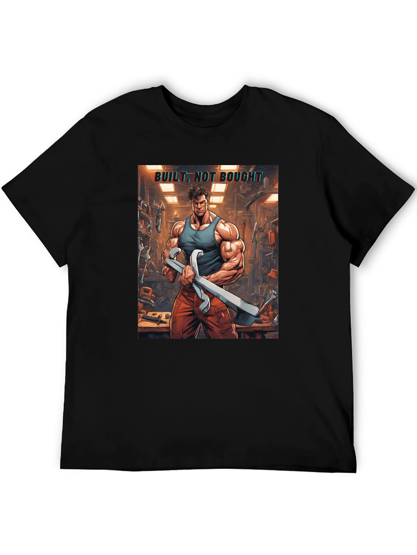 Built Not Bought Graphic T-Shirt - Fitness & DIY